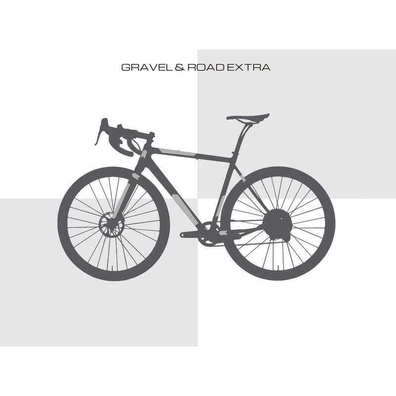 Kit protection de cadre - EXTRA Gravel/road - Sterrato blanc