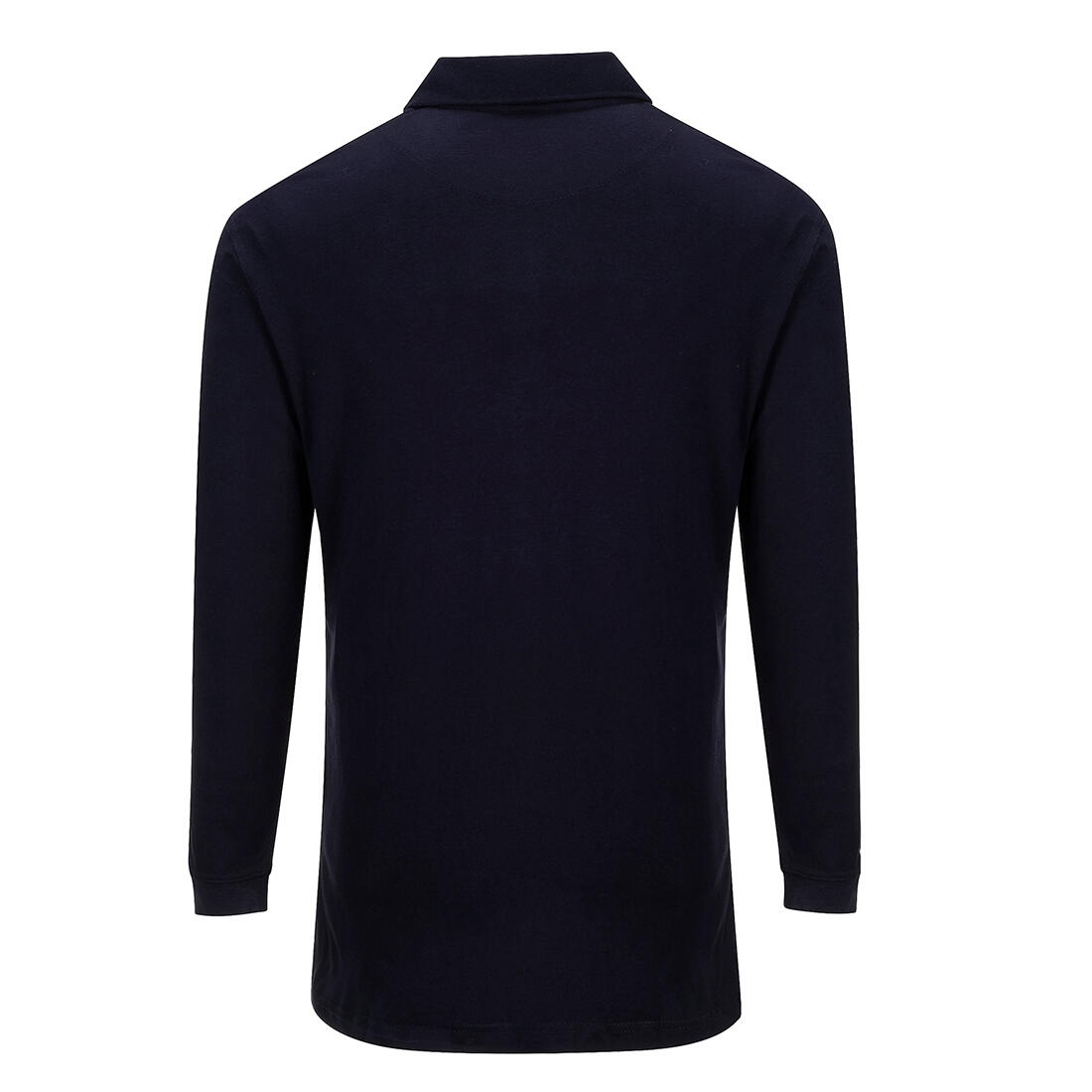 Mens Flame Resistant AntiStatic LongSleeved Polo Shirt (Navy) 2/2