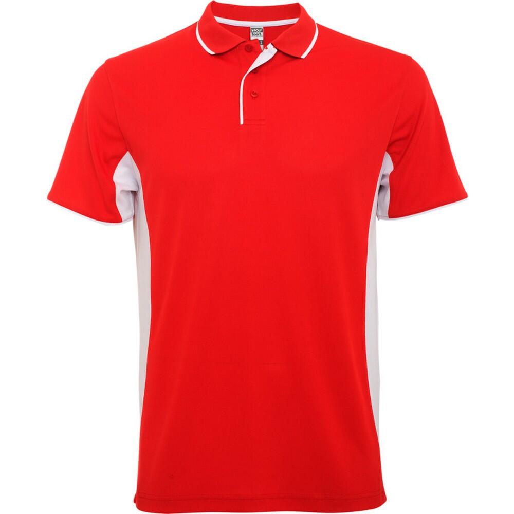 ROLY Camisa pólo desportiva de manga curta unissexo para adultos Montmelo Vermelho /