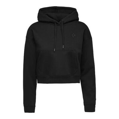 Dames hoodie black diamond crop po