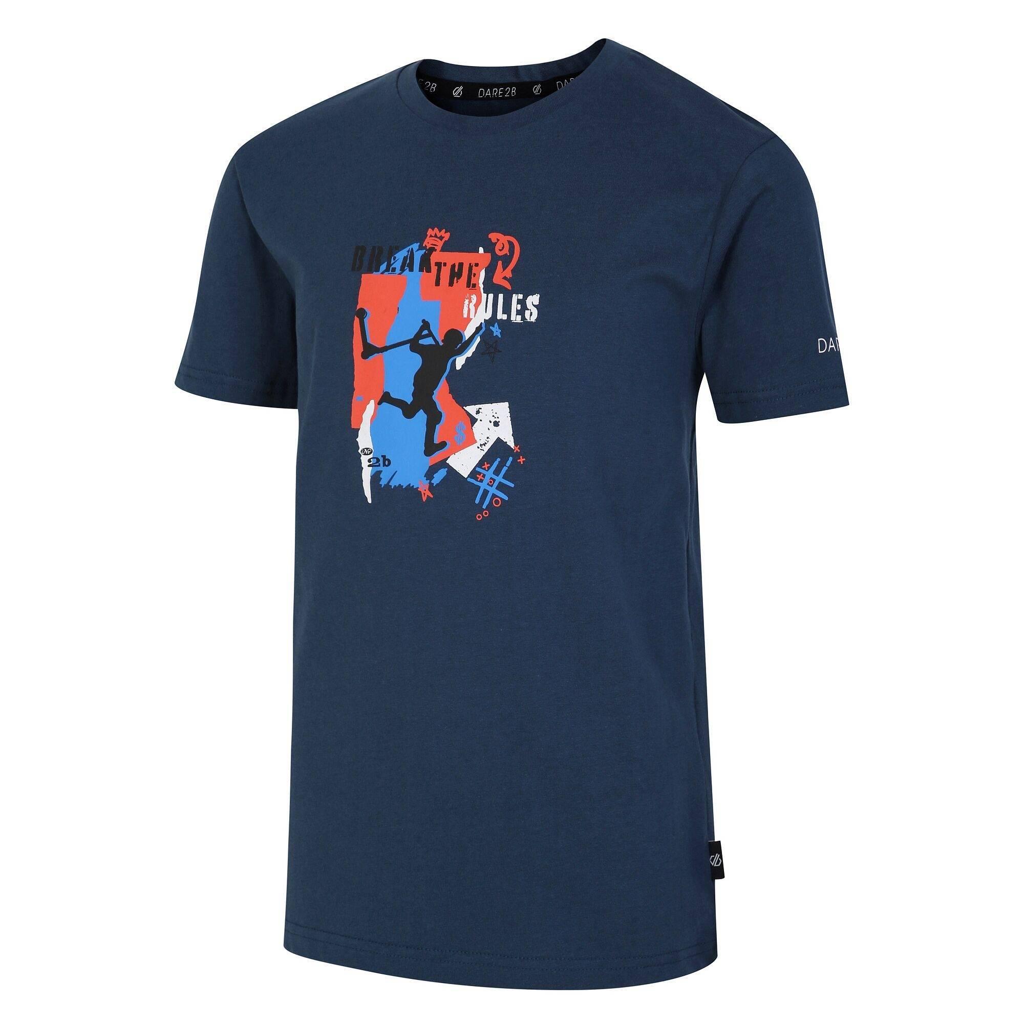 Tshirt Motif/style Razdemarée TRAILBLAZER Enfant (Denim Sombre / Pêche Foncée) 3/5