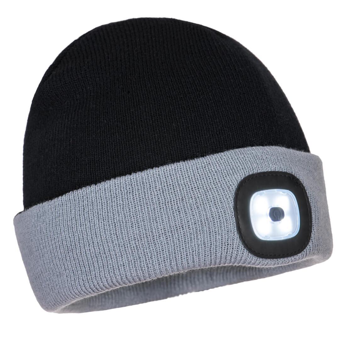 PORTWEST Unisex Adult Two Tone Torch Beanie (Black/Grey)