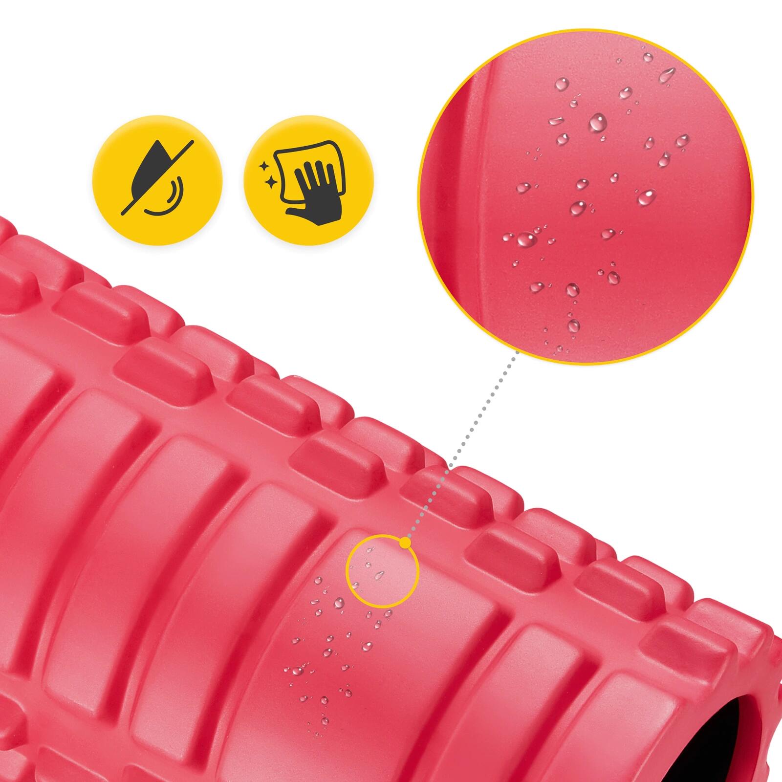 Foam roller EVA rilievi 33 cm trigger point schiena e gambe 4FIZJO 2/7