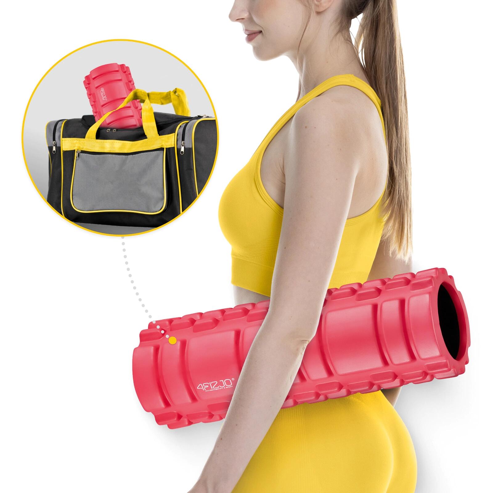 Foam roller EVA rilievi 33 cm trigger point schiena e gambe 4FIZJO 7/7