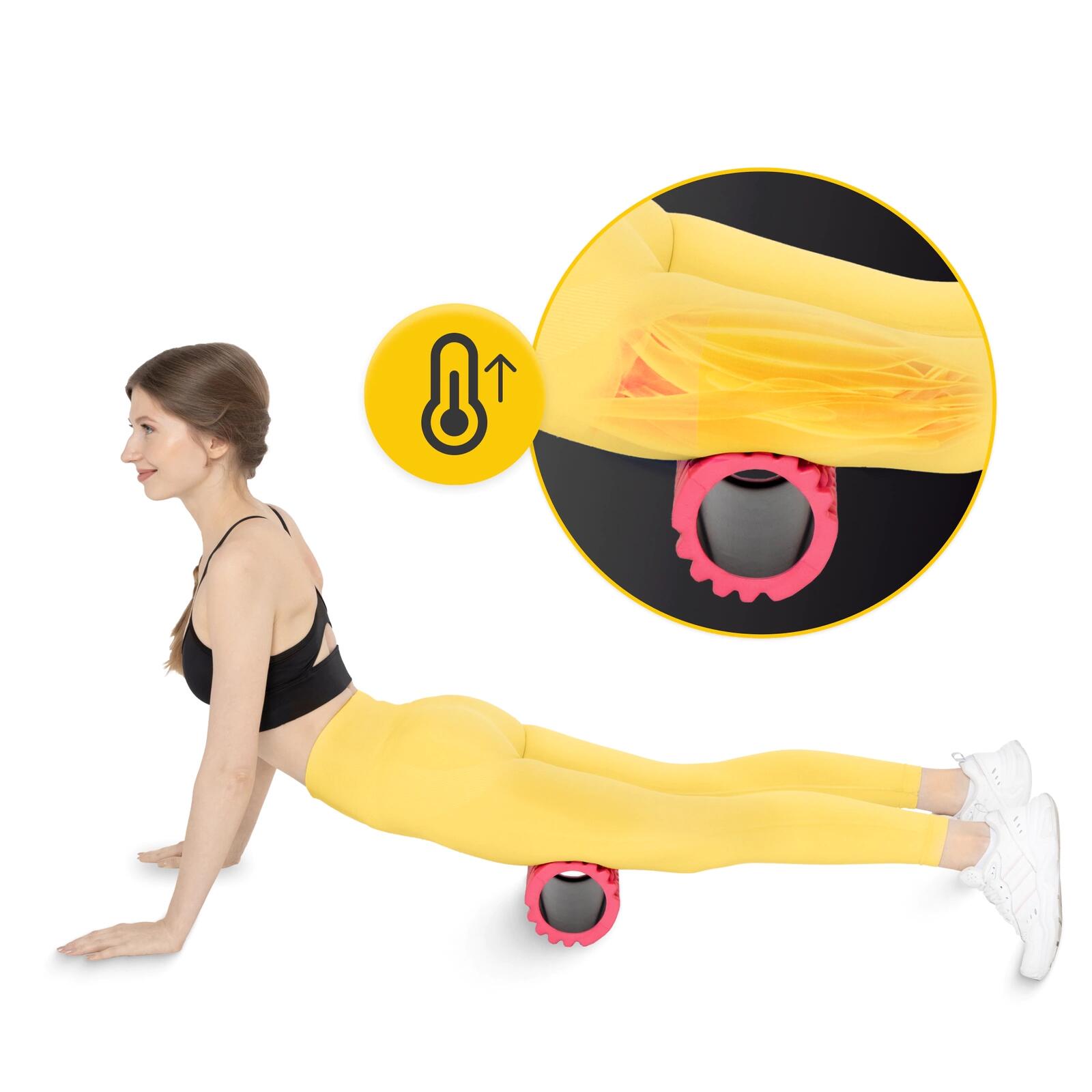 Foam roller EVA rilievi 33 cm trigger point schiena e gambe 4FIZJO 5/7