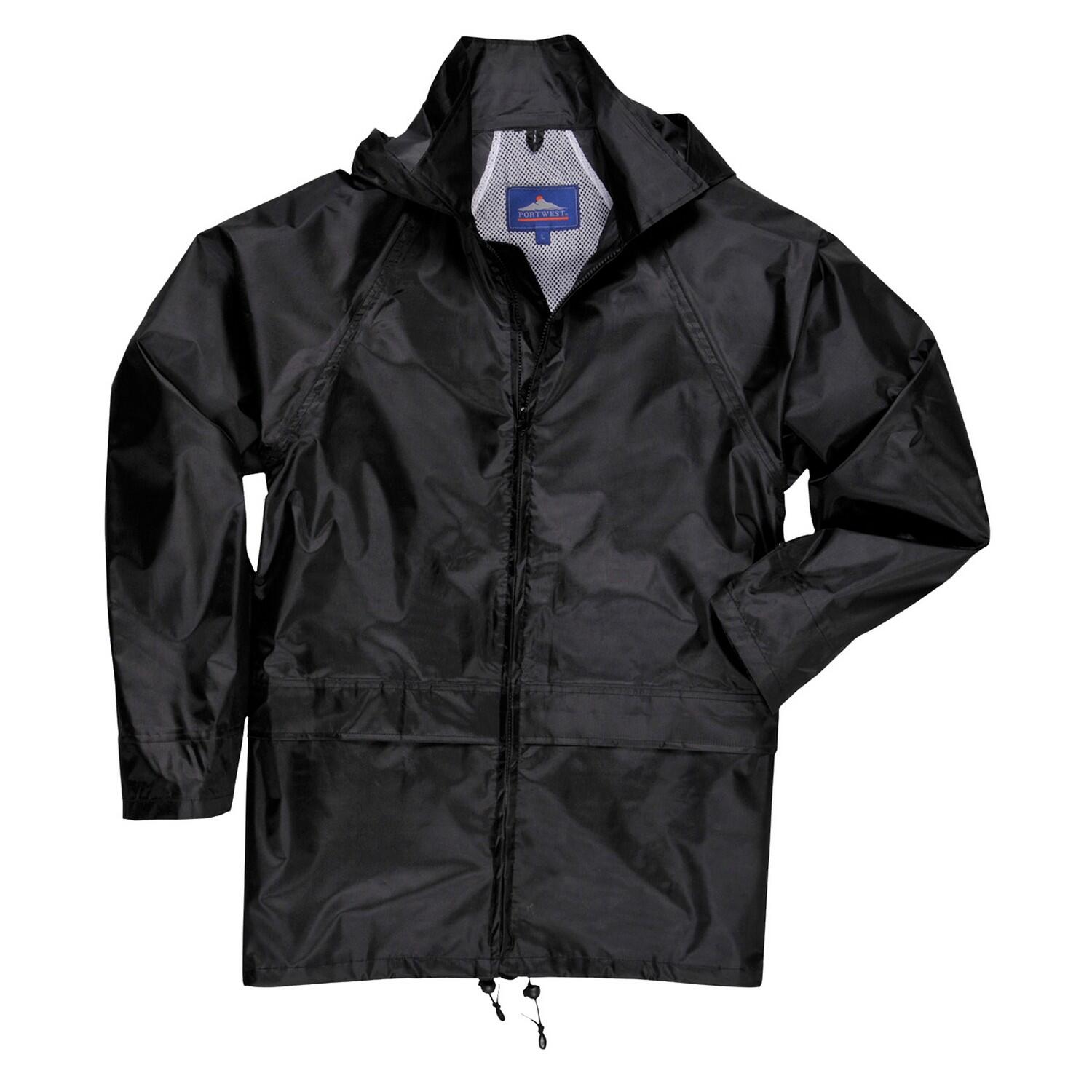 PORTWEST Unisex Adult Classic Raincoat (Black)