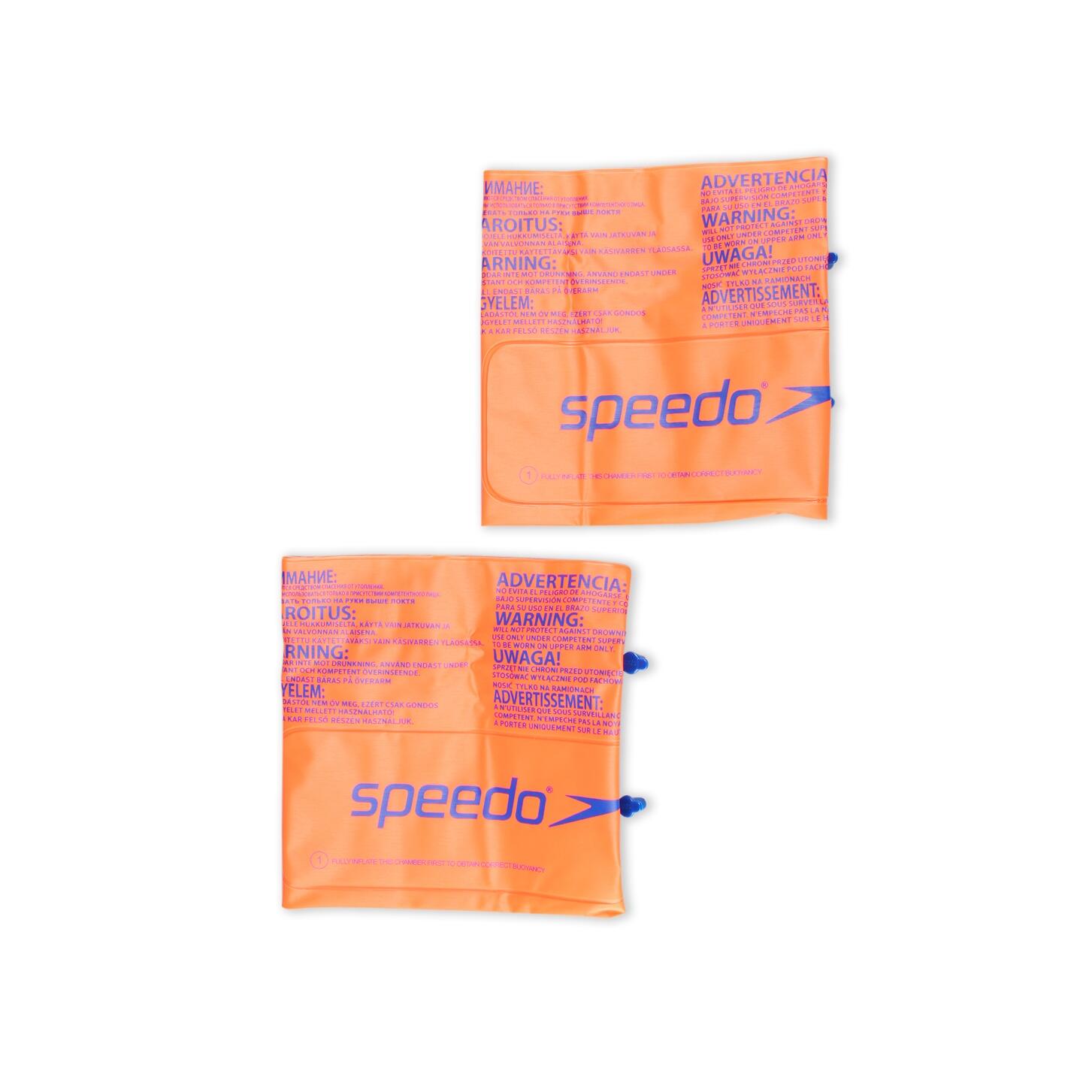 Childrens/Kids Rollup Swimming Armbands (Bright Orange/Blue) 4/4