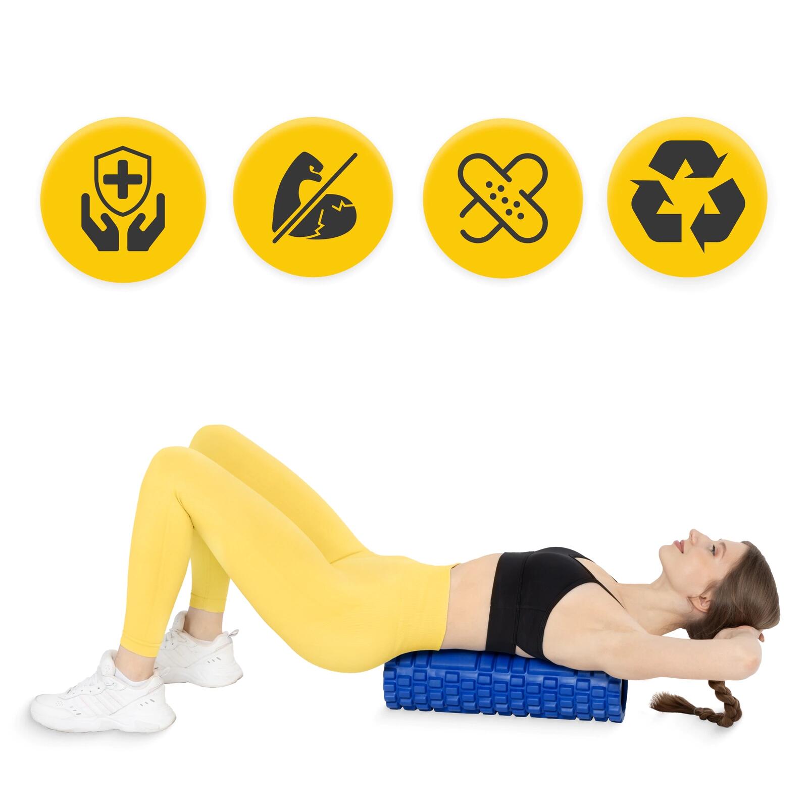 Foam roller EVA trigger point schiena e gambe 45 cm 4FIZJO 3/7