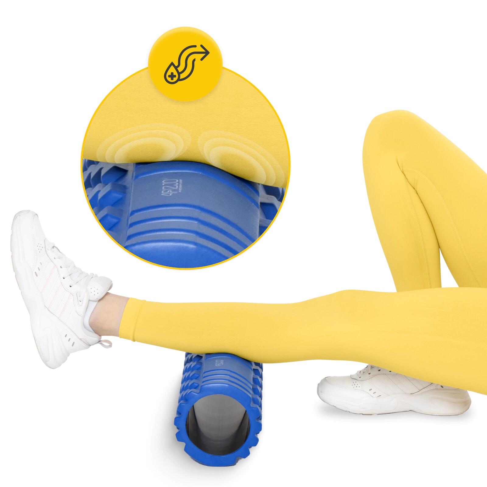 Foam roller EVA trigger point schiena e gambe 45 cm 4FIZJO 5/7