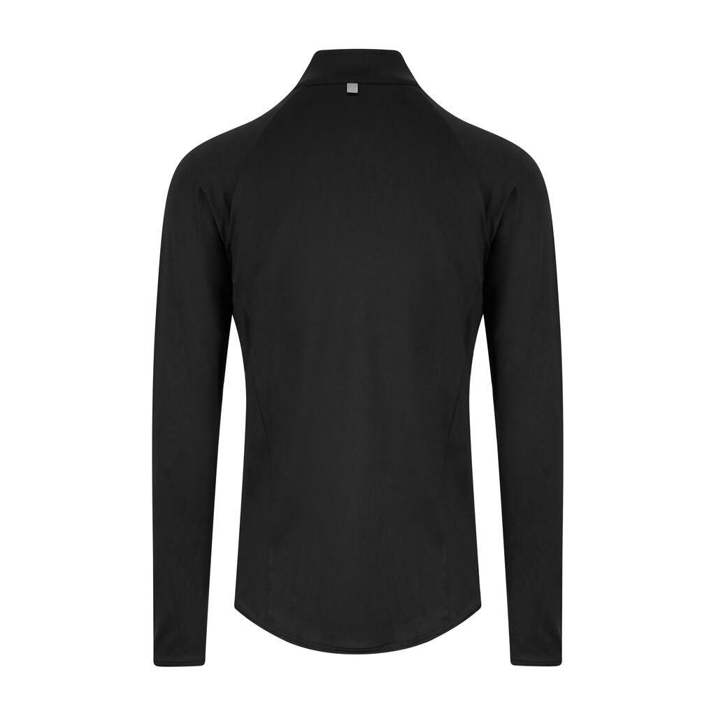 Just Cool Mens CoolFlex Half Zip Top (Jet Black) 2/3
