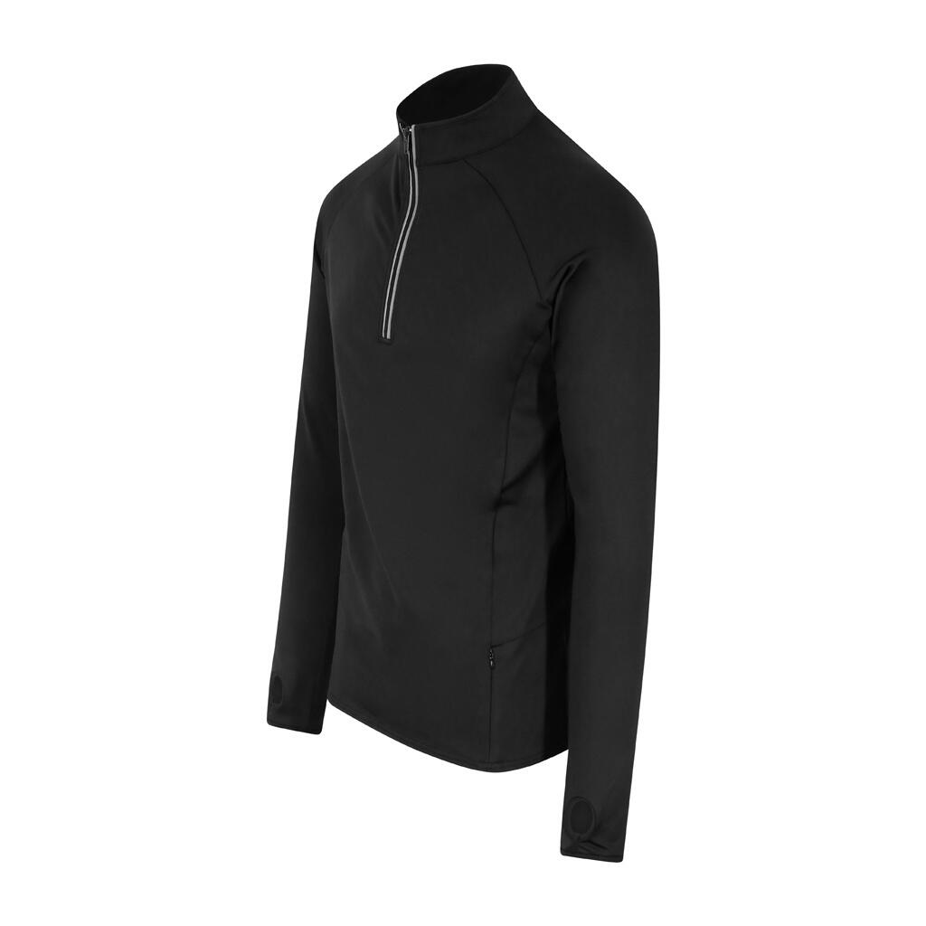 Just Cool Mens CoolFlex Half Zip Top (Jet Black) 3/3