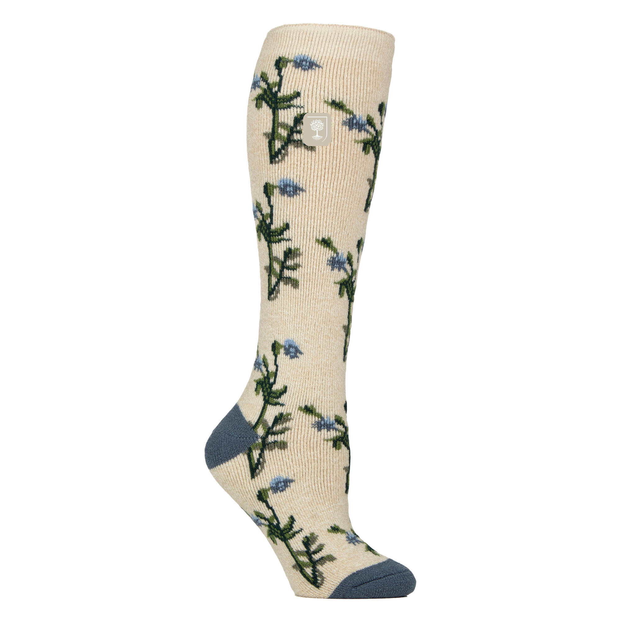 HEAT HOLDERS Long Wellington Boots Socks For Women | Floral Welly Socks