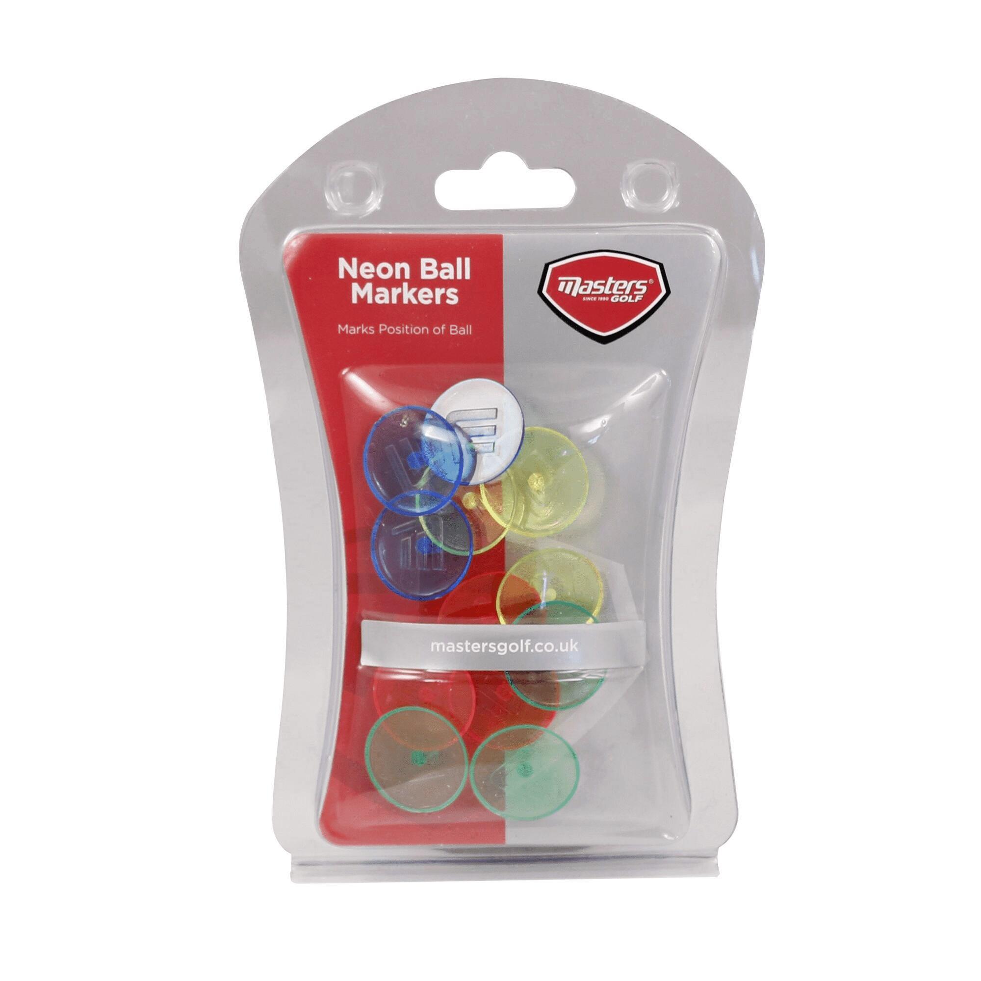 Neon Golf Ball Marker (Pack Of 12) (Multicoloured) 2/2