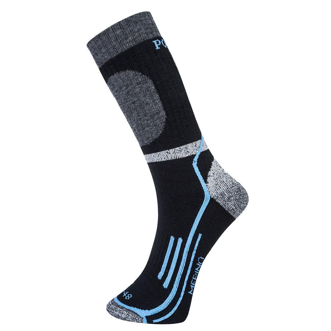 PORTWEST Unisex Adult Merino Wool Winter Socks (Black)