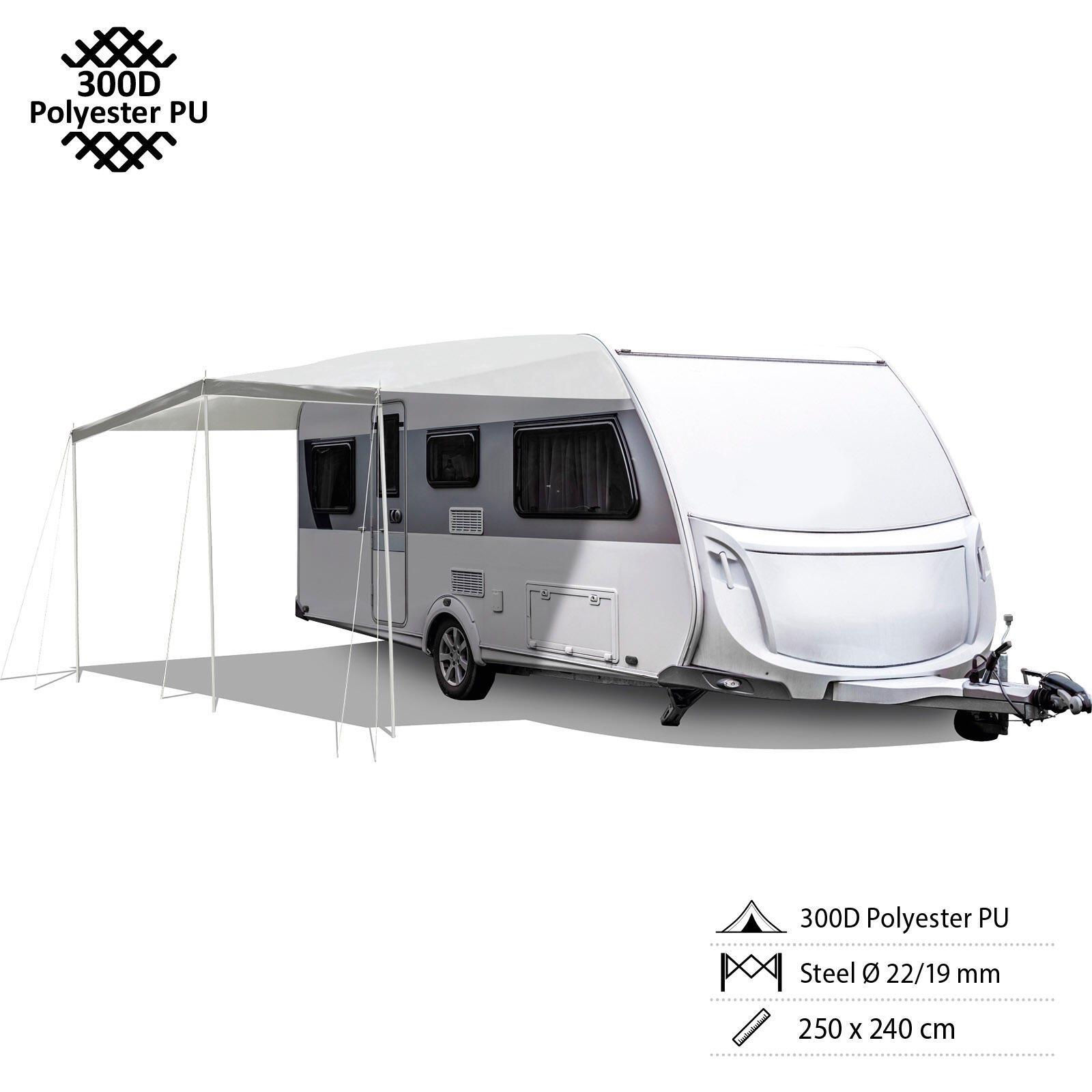 Luifel CaraShade Camping Bus Zonneluifel Caravan Luifel Keder 2/4