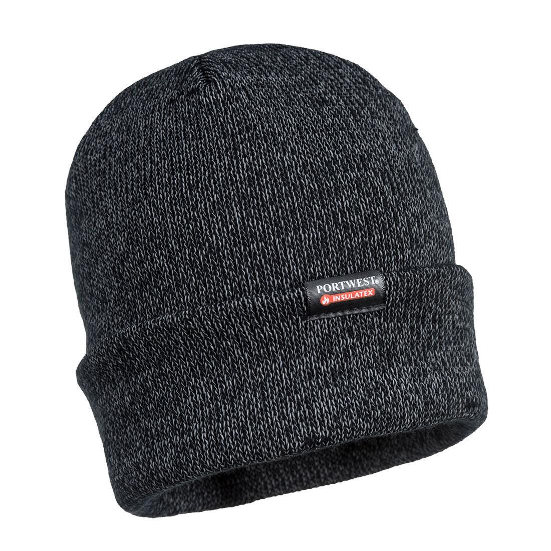 PORTWEST Knitted Reflective Beanie (Black)