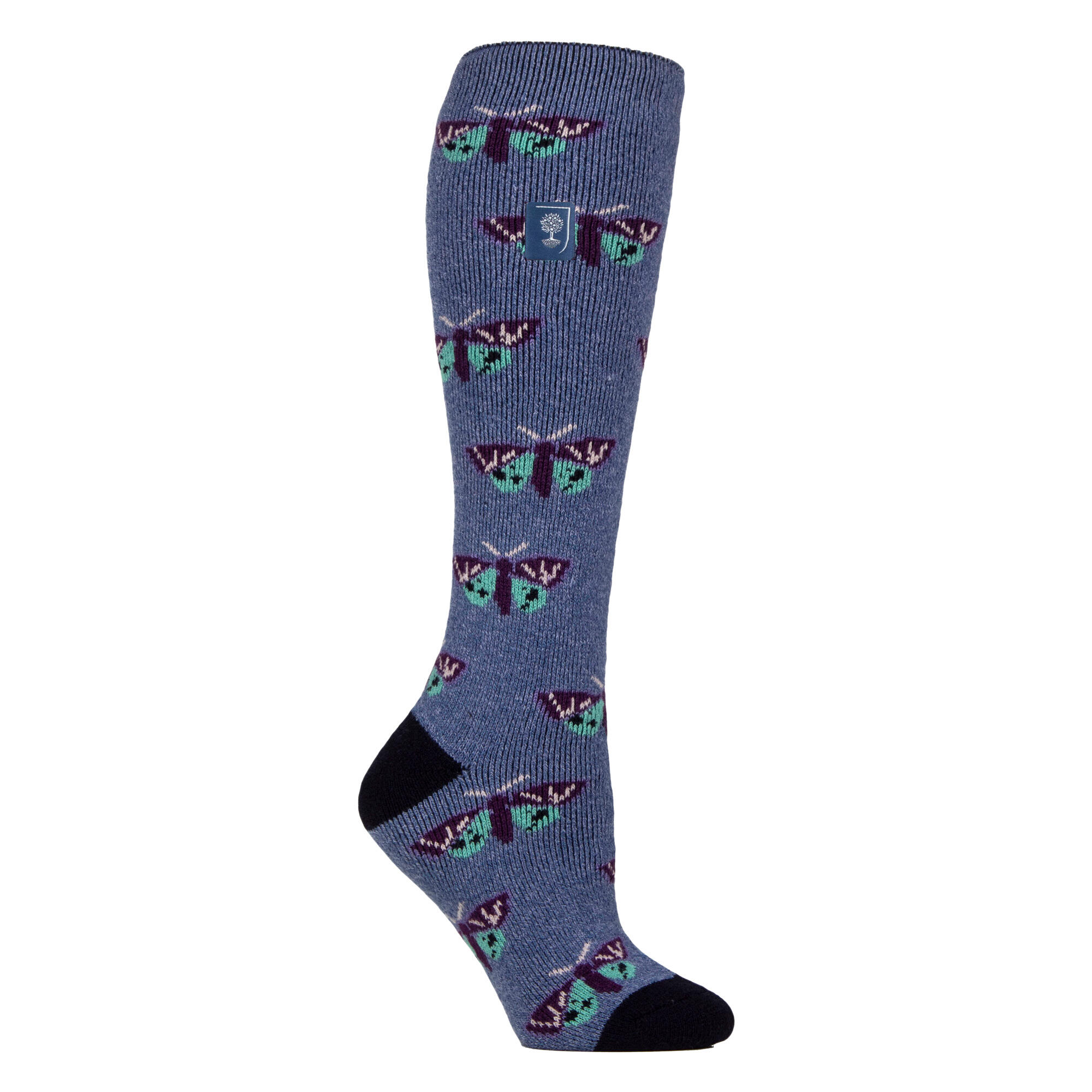 HEAT HOLDERS Long Wellington Boots Socks For Women | Floral Welly Socks