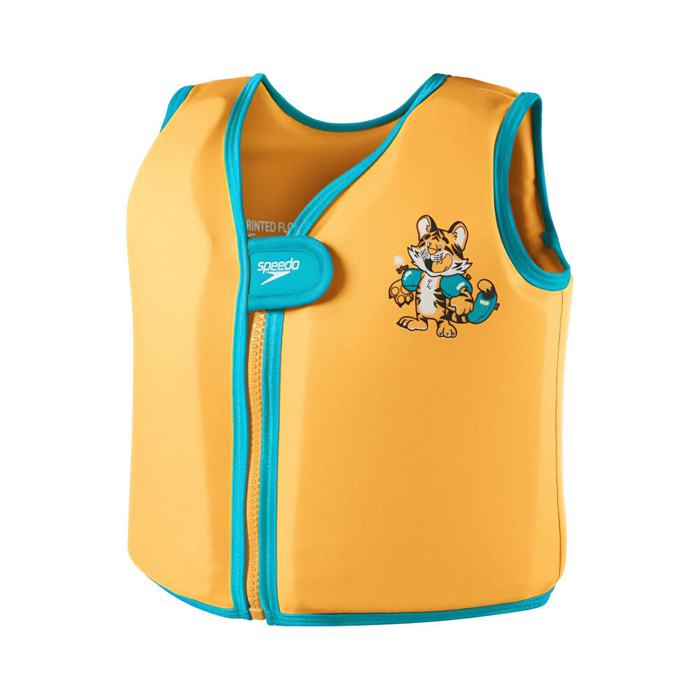 SPEEDO Childrens/Kids Sea Squad Tiger Swim Vest (Orange/Aqua)