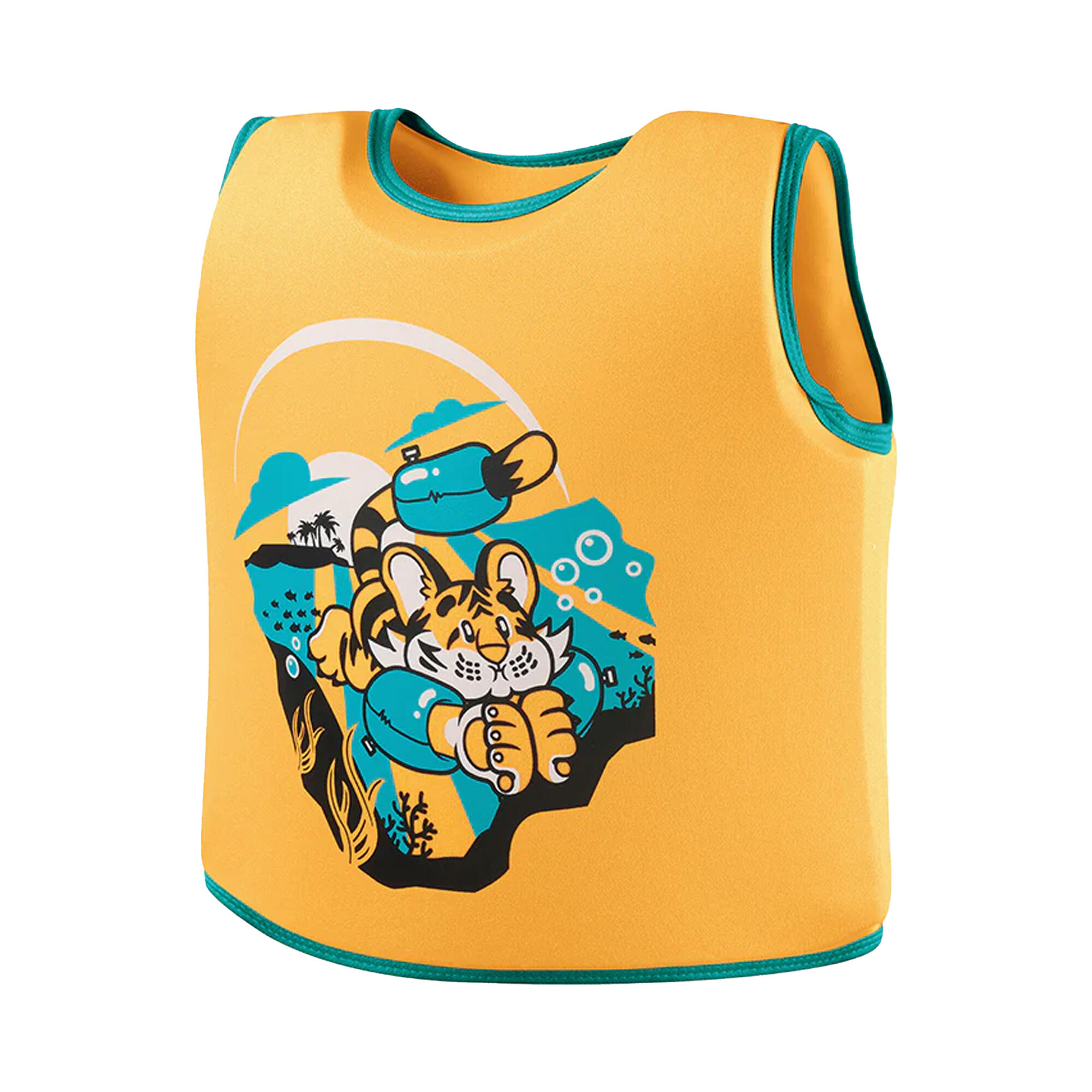 Schwimmweste "Sea Squad", Tiger Kinder Orange/Aquablau 2/3