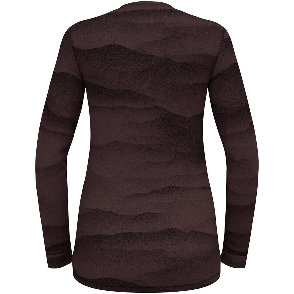 Bluza termoaktywna damska Odlo Merino Ridgelines BL Top Crew Neck LS