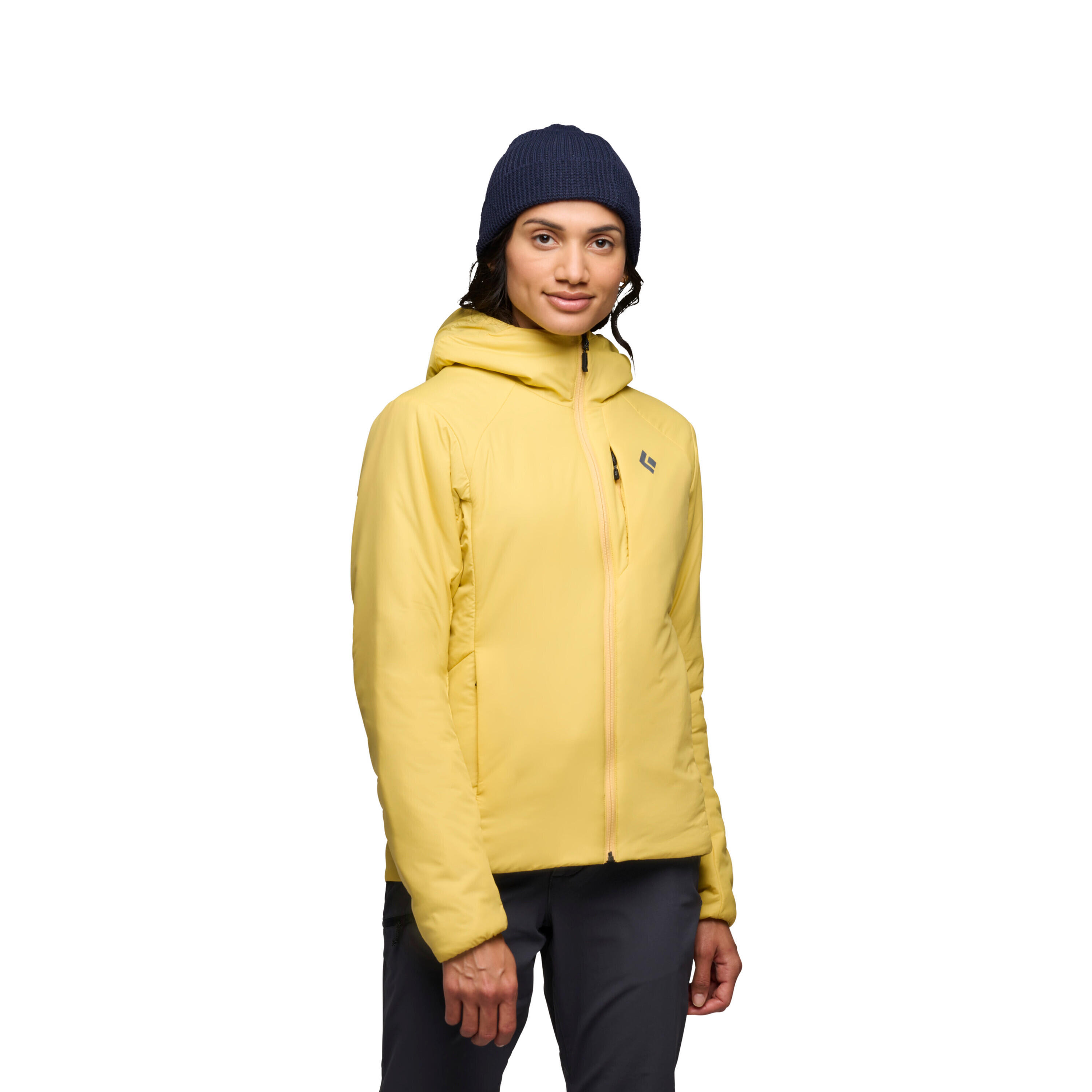 Camisola com capuz para mulher Black Diamond First Light Stretch 2/3