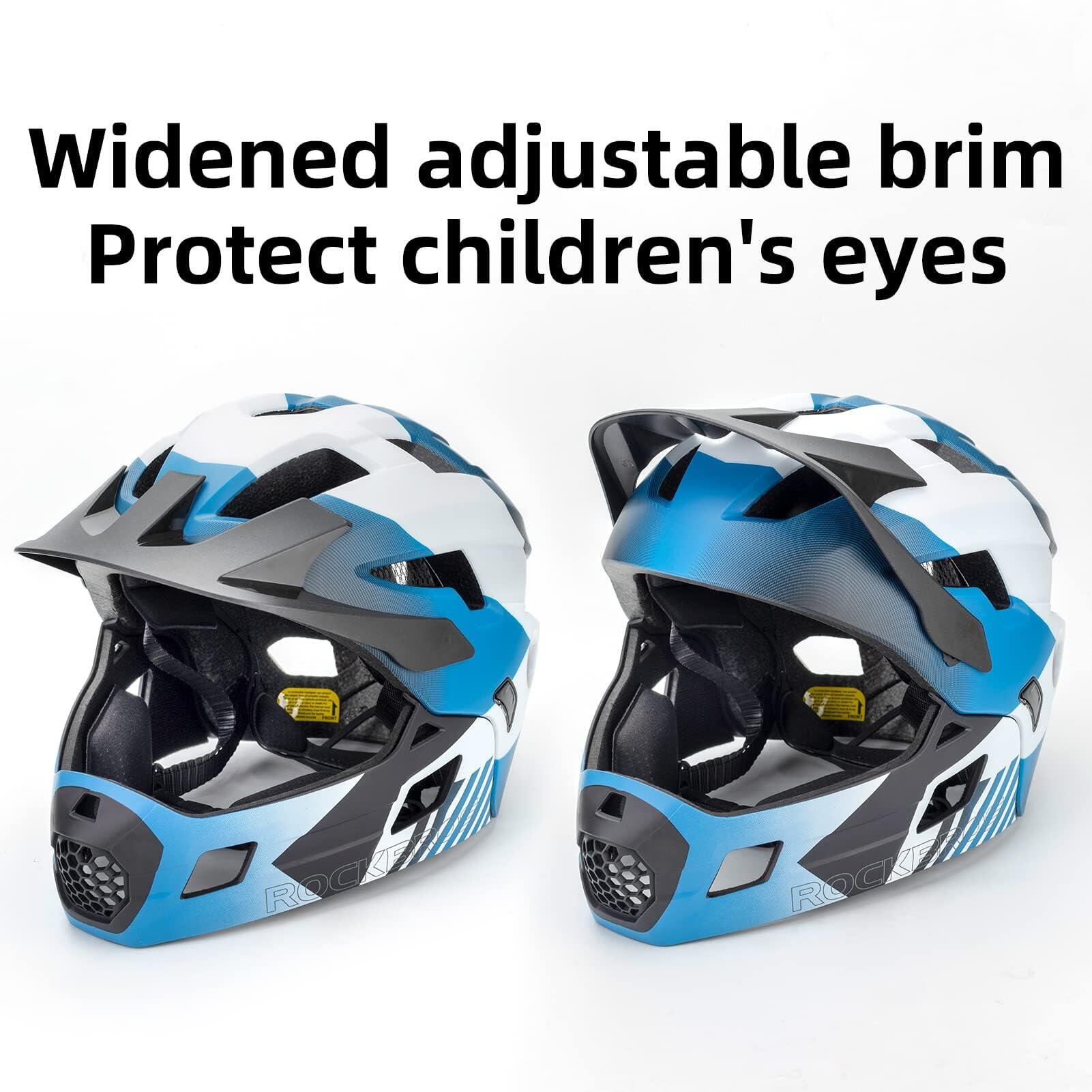 ROCKBROS Kids BMX-helm, integraalhelm voor mountainbikes, maat S/M (48-58 cm) 3/6