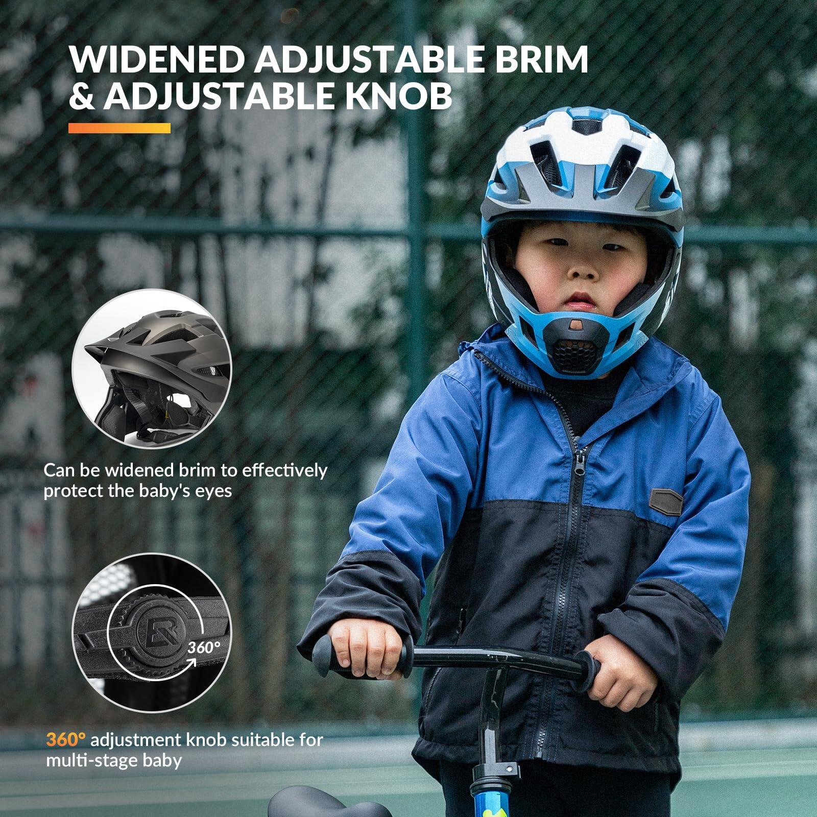 ROCKBROS Kids BMX-helm, integraalhelm voor mountainbikes, maat S/M (48-58 cm) 6/6