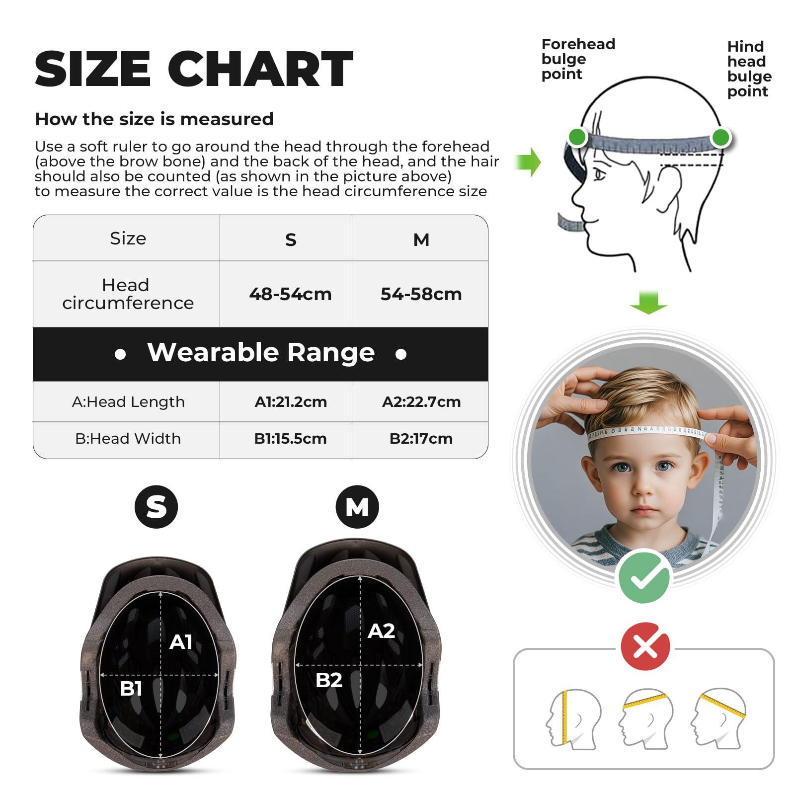 ROCKBROS Kids BMX-helm, integraalhelm voor mountainbikes, maat S/M (48-58 cm) 4/6