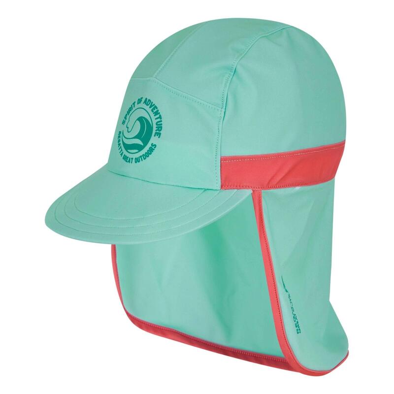 Casquette Avec Protègenuque Enfant (Bleu Ciel / Pêche Foncée)