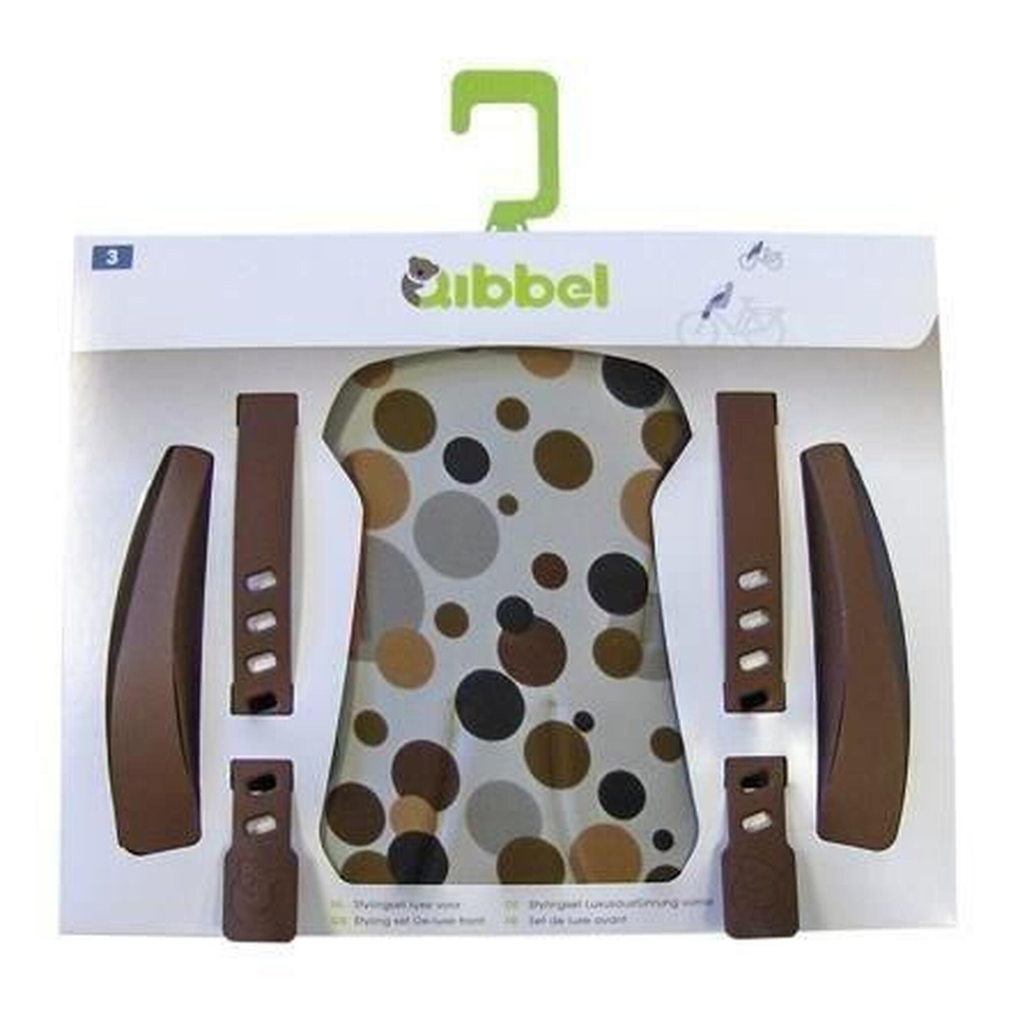 Qibbel - Qibbel Set De Style Luxe Derrière Dots Brun - Siège Vélo Enfant - Marron - Decathlon