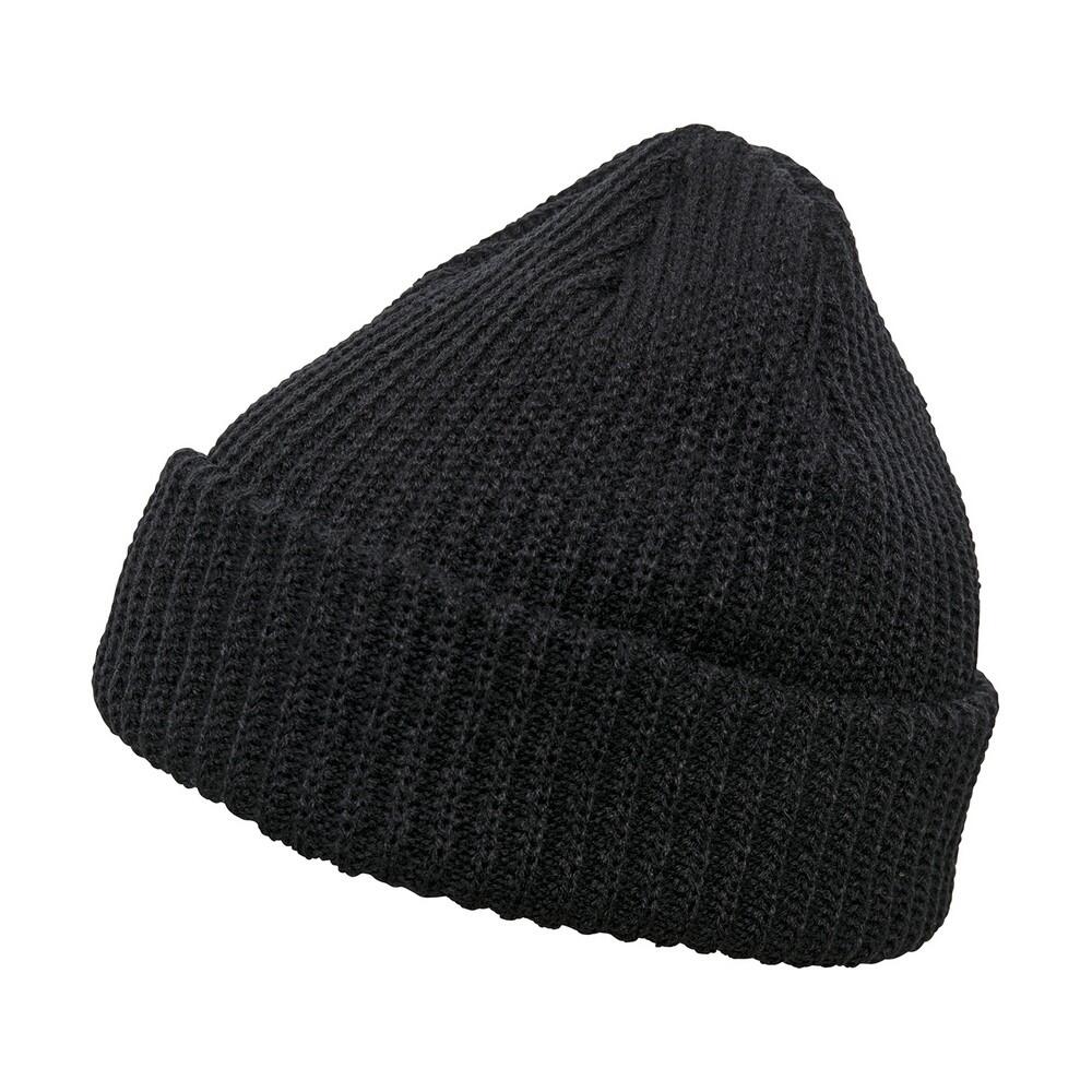Gorro Malha Canelado Preto 2/2