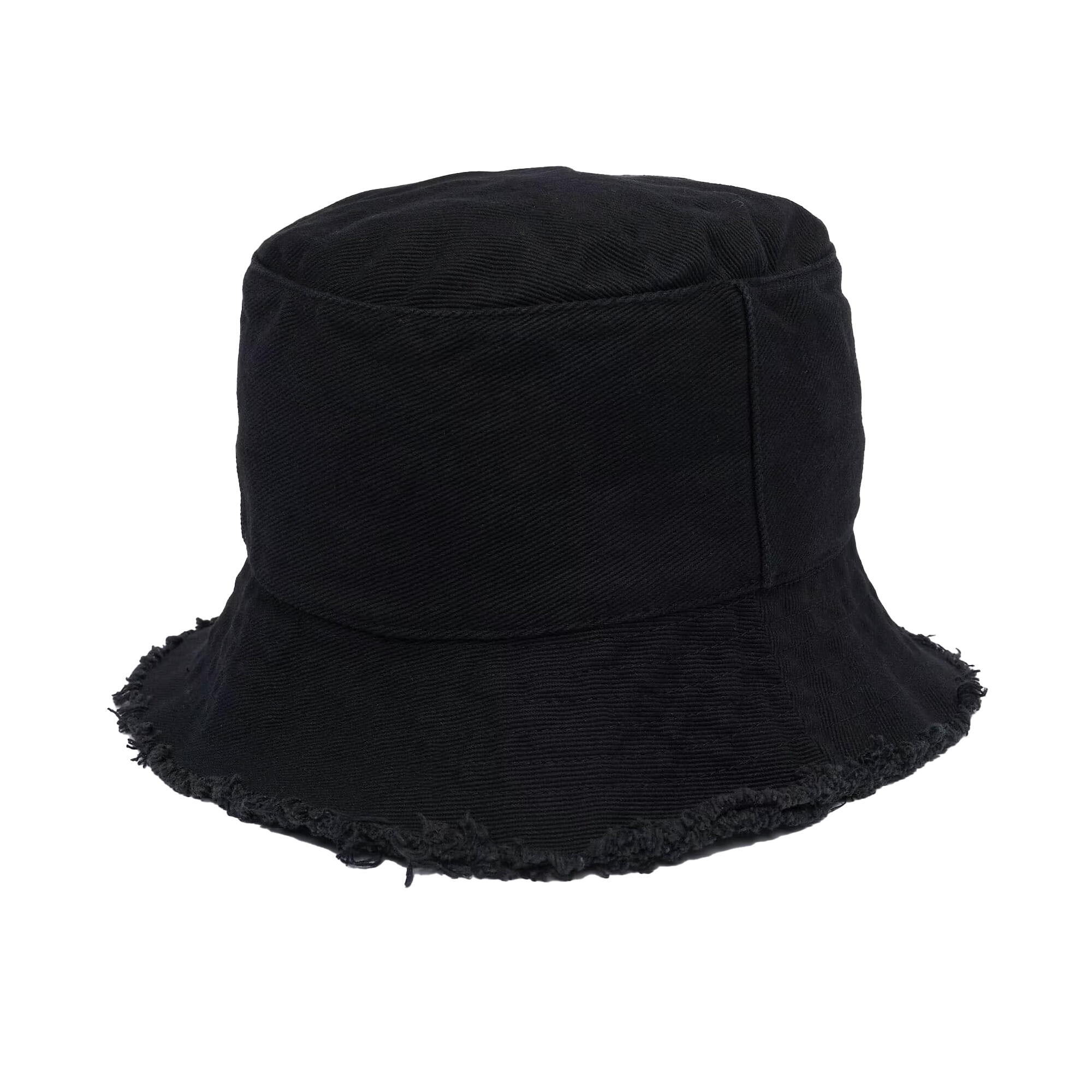 Chapéu de balde com aba aberta (Preto) 2/3