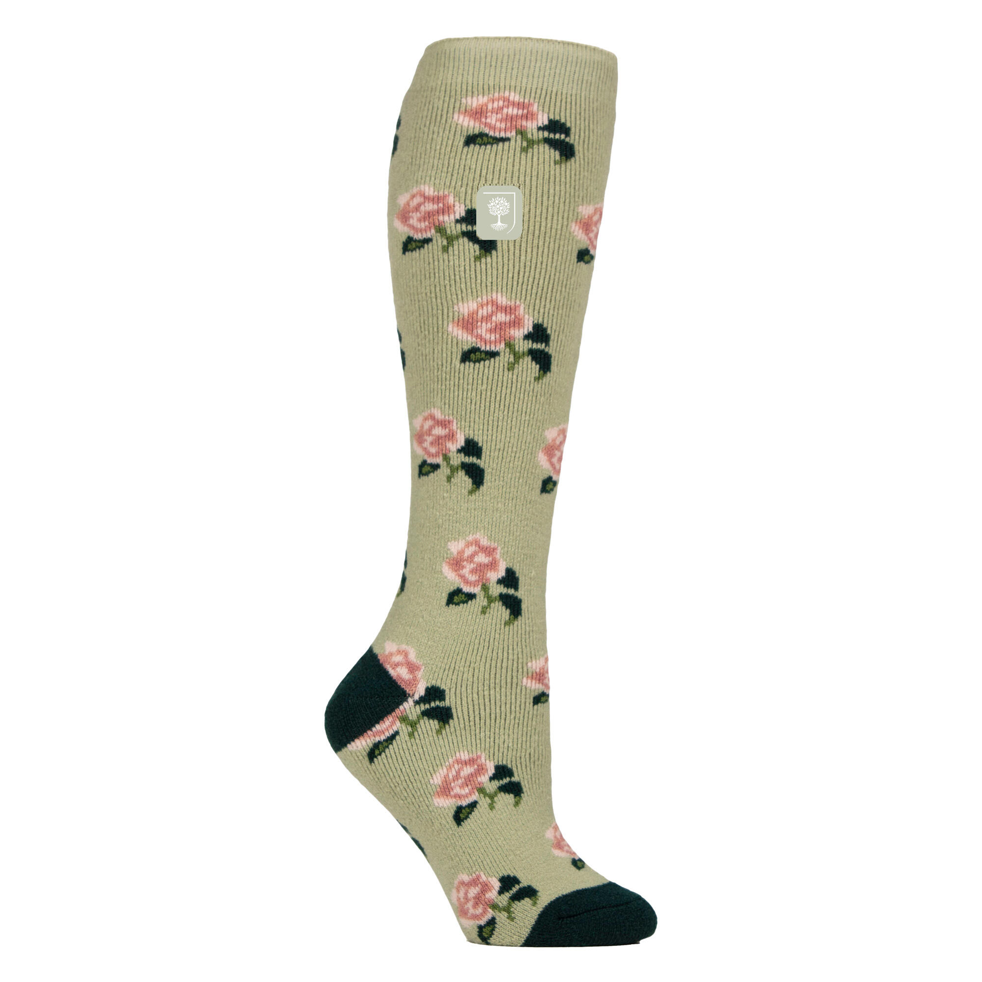 HEAT HOLDERS Long Wellington Boots Socks For Women | Floral Welly Socks