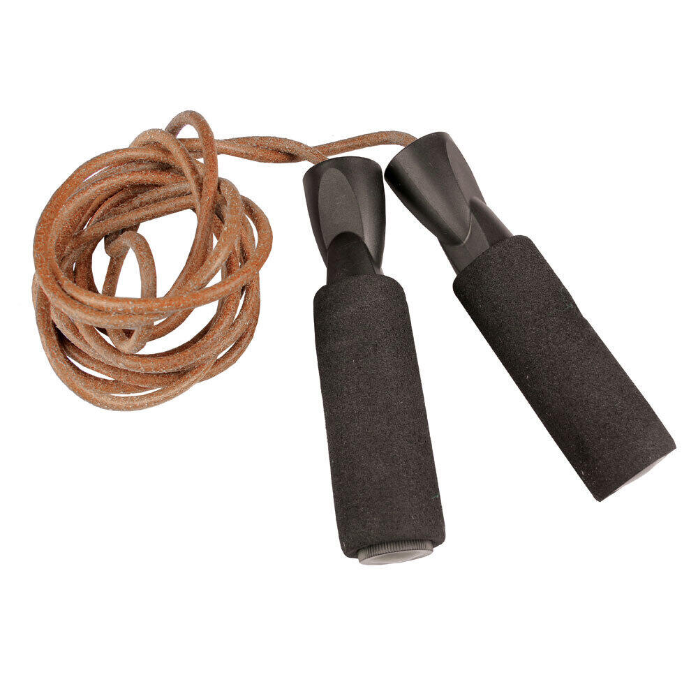 FITNESS-MAD Leather Weighted Rope (Brown/Black)