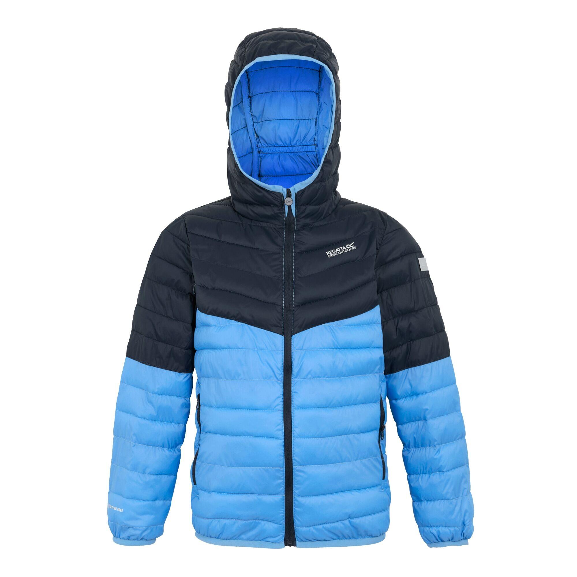 REGATTA Childrens/Kids Hillpack III Hooded Jacket (Elysiumblauw/grijs)