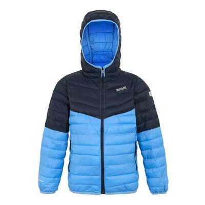 Childrens/kids hillpack iii hooded jacket (elysiumblauw/grijs)
