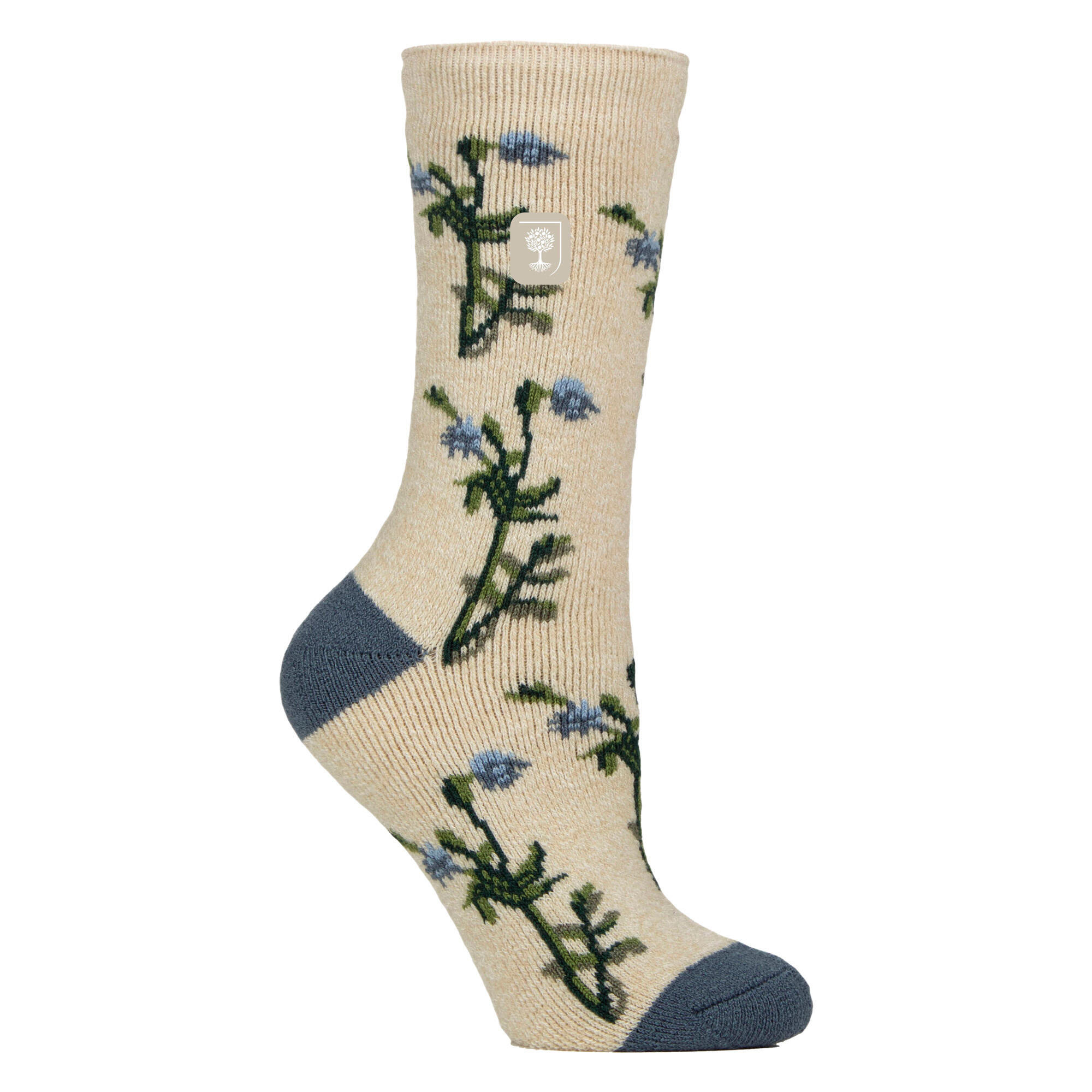 HEAT HOLDERS Womens Thermal Socks | Thin Floral Patterned Fleece Socks
