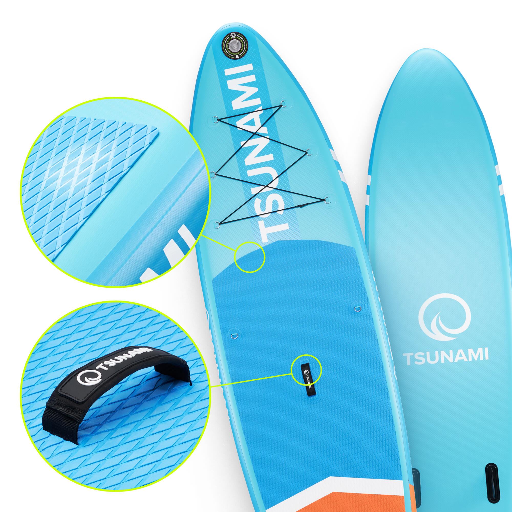 Planche de Stand Up Paddle Gonflable 320cm Maniable TSUNAMI Multicolore 4/7