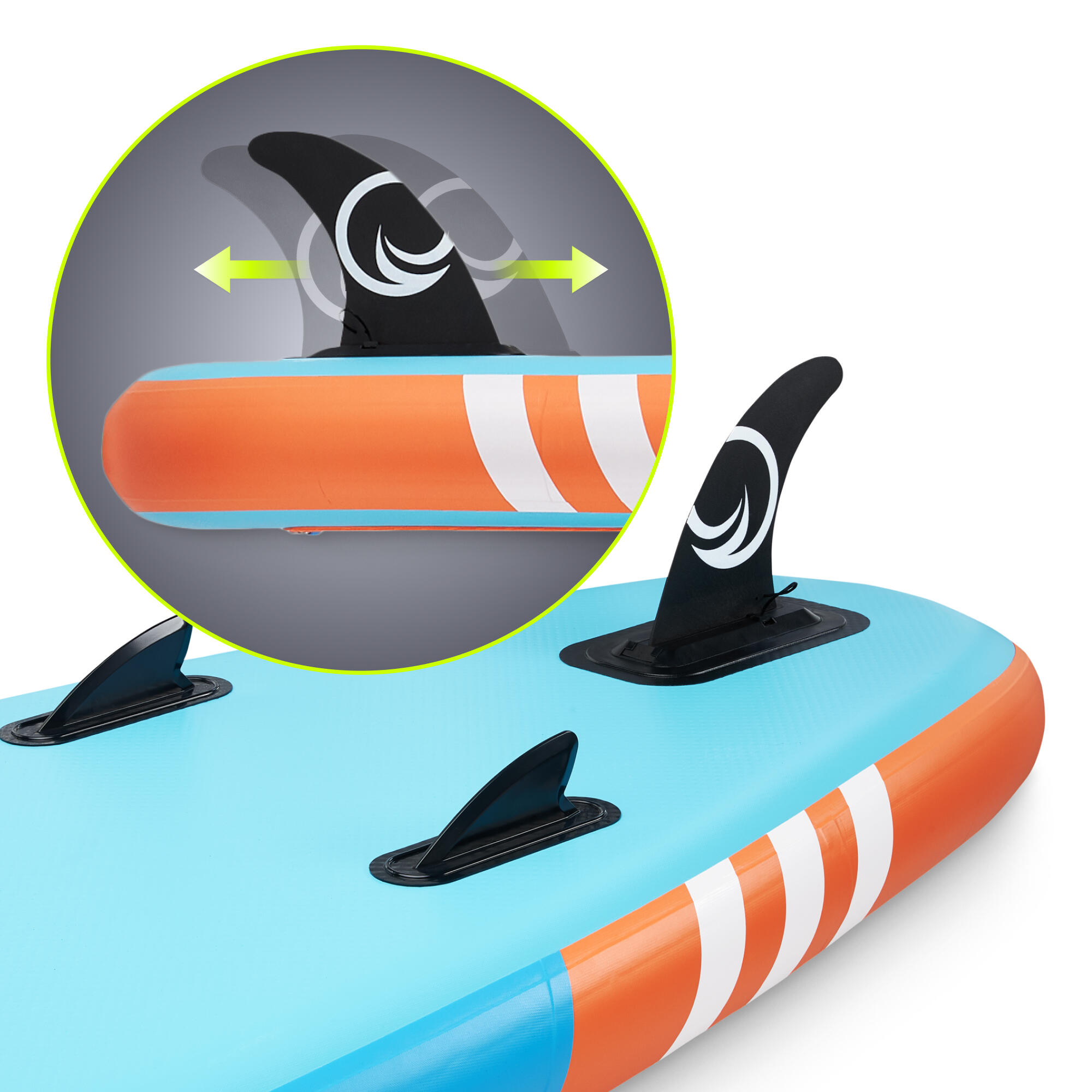 Planche de Stand Up Paddle Gonflable 320cm Maniable TSUNAMI Multicolore 5/7
