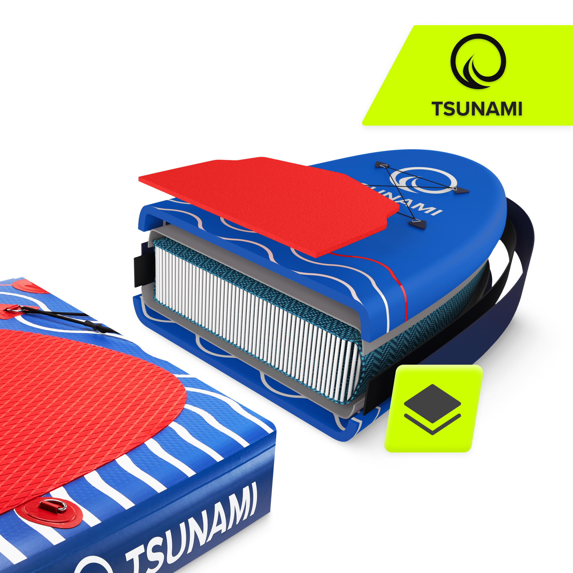 Tavola SUP gonfiabile touring 350 cm allround unisex stabile multicolore TSUNAMI 4/7