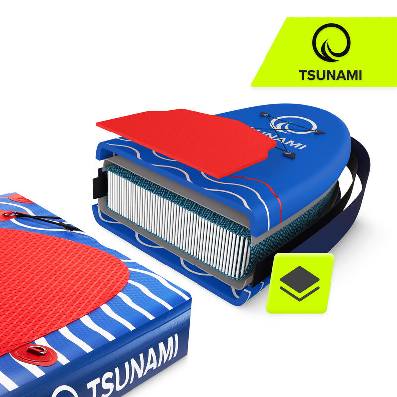 Placă SUP all-round stand up paddle gonflabilă pentru înot TSUNAMI T04 350 cm