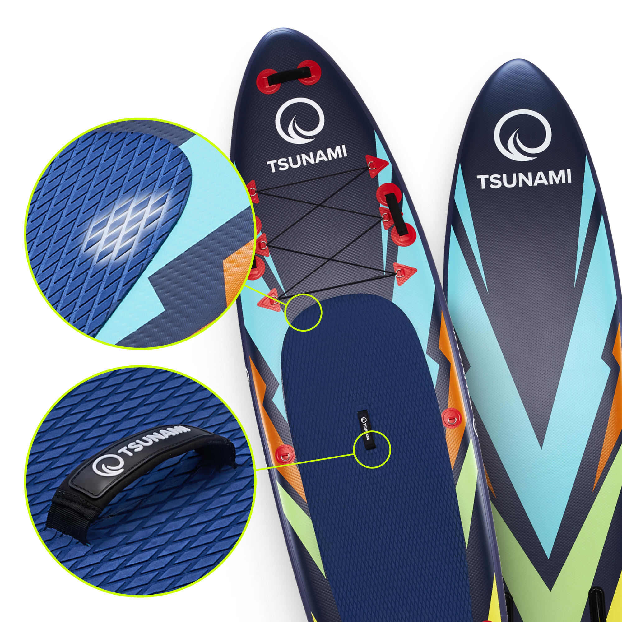 Tavola SUP gonfiabile allround unisex antiscivolo multicolore TSUNAMI 4/7