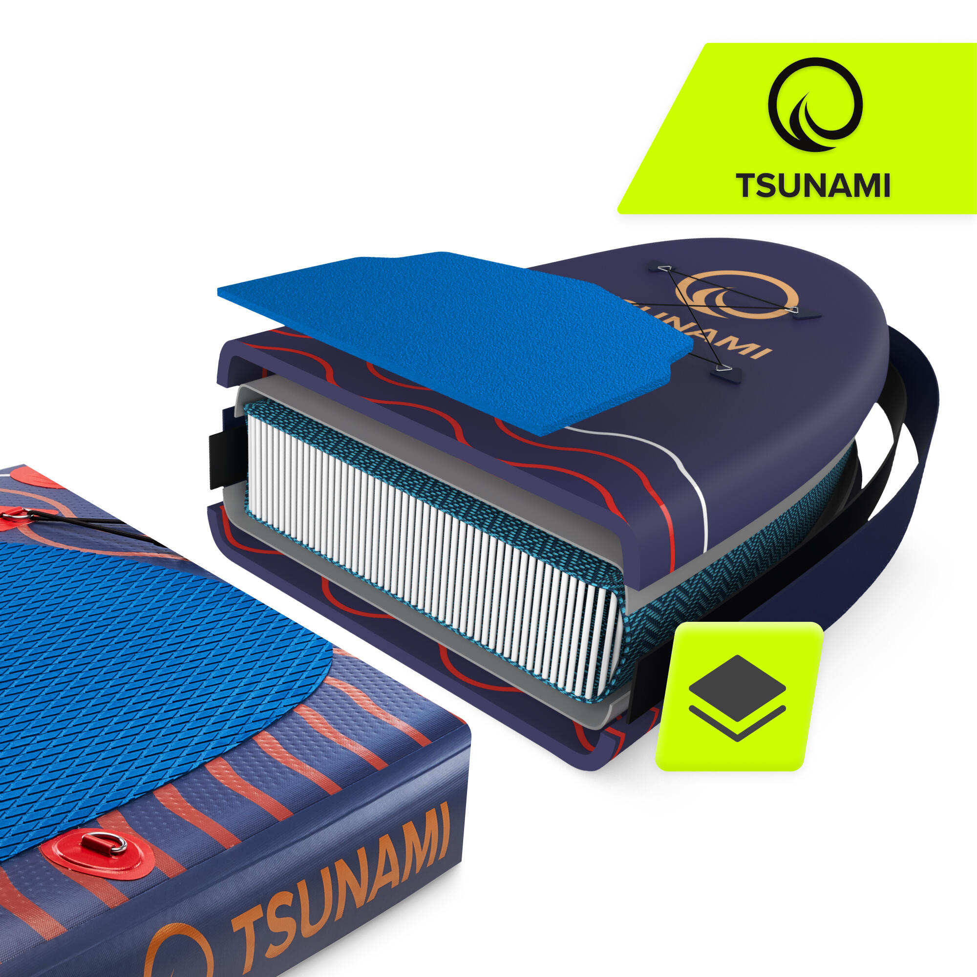 TSUNAMI - Placă SUP all-round stand up paddle gonflabilă pentru