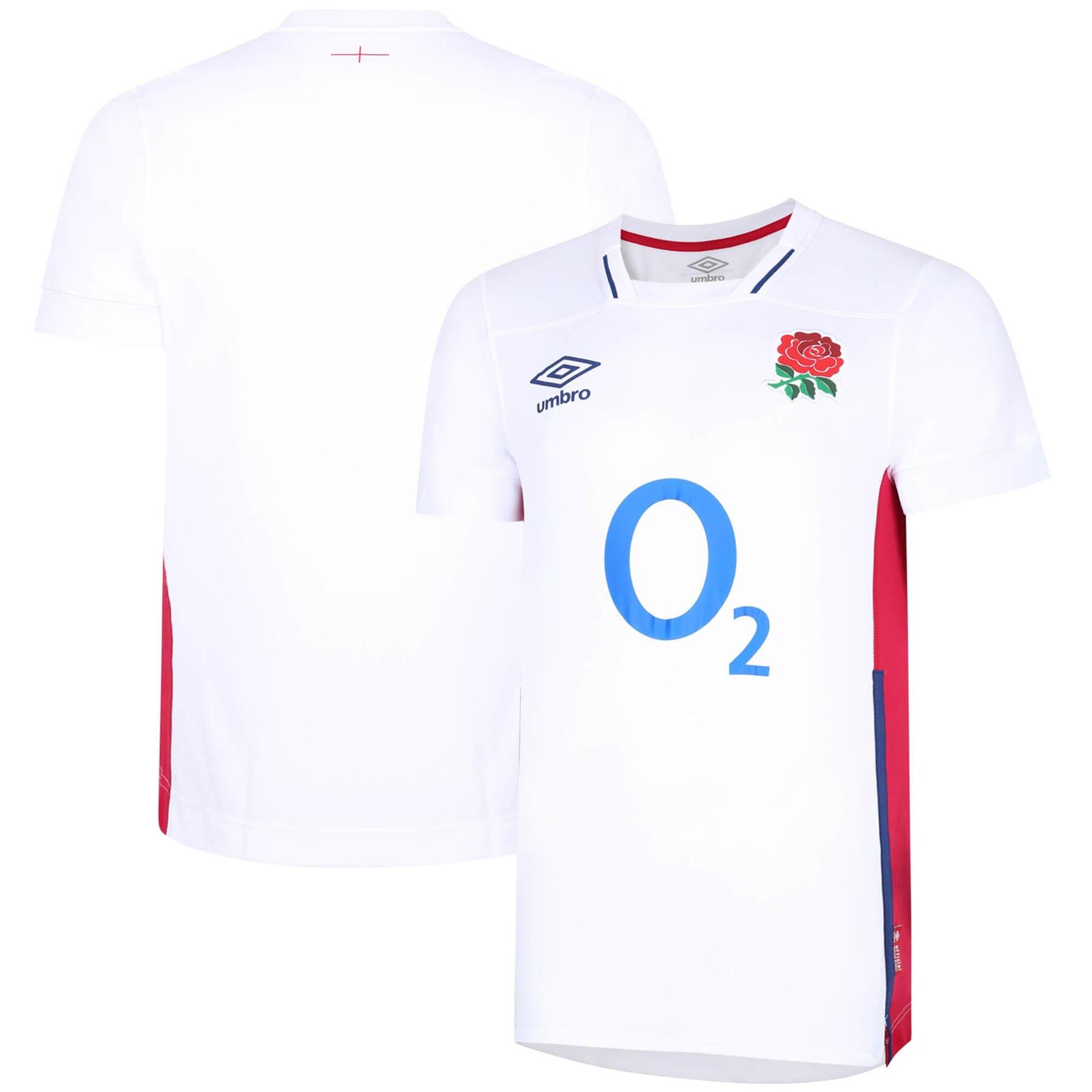 UMBRO England Men's Rugby Shirt Umbro 21/22 Short Sleeve Home Jersey