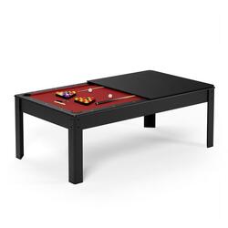 Billard Américain convertible table 6 places KITBILL- 206,5 x 116,5 x 80 cm-Noir
