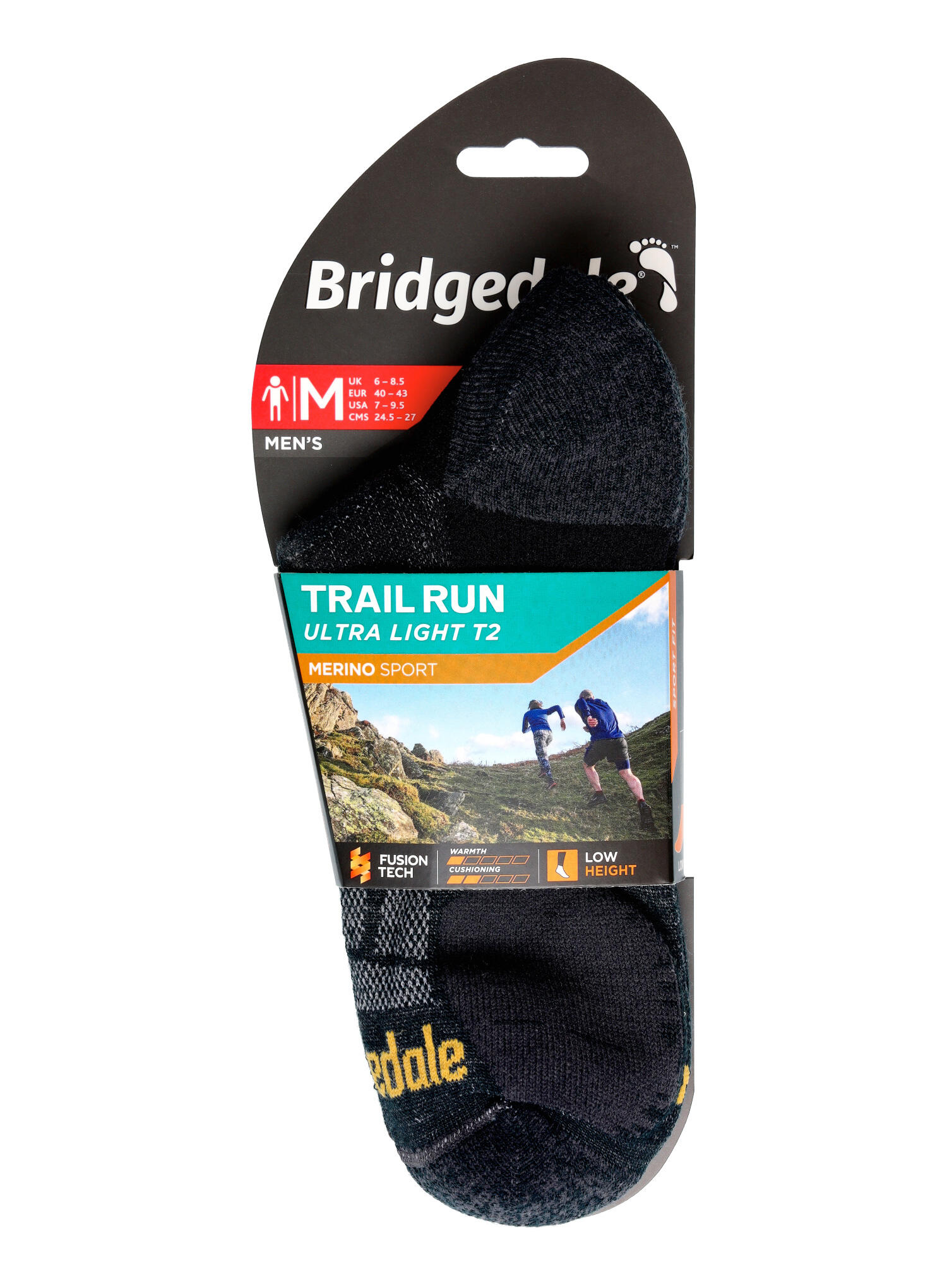 Bridgedale - 1 Paio Calzini Ultraleggeri Caviglia Uomo in Lana Merino Sportivi 6/6