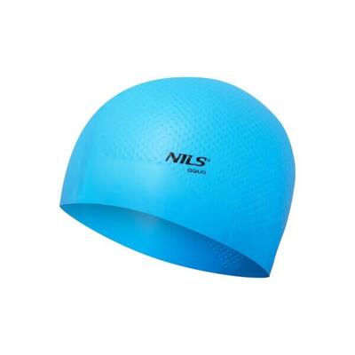 Silikon-Badekappe NILS AQUA einfarbig DOTS