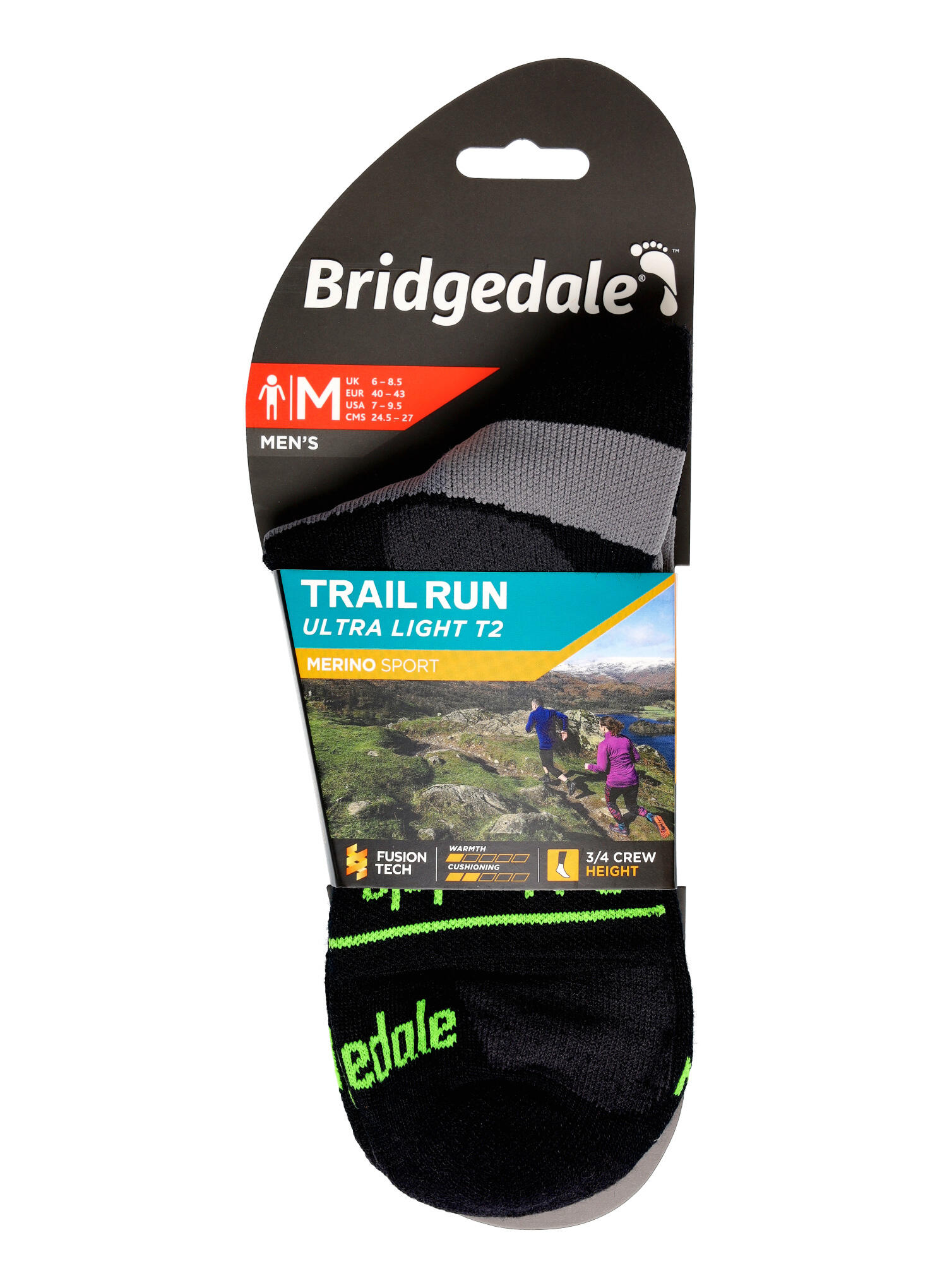 Bridgedale - Chaussettes de sport ultralégères en laine mérinos T2 pour hommes 6/6
