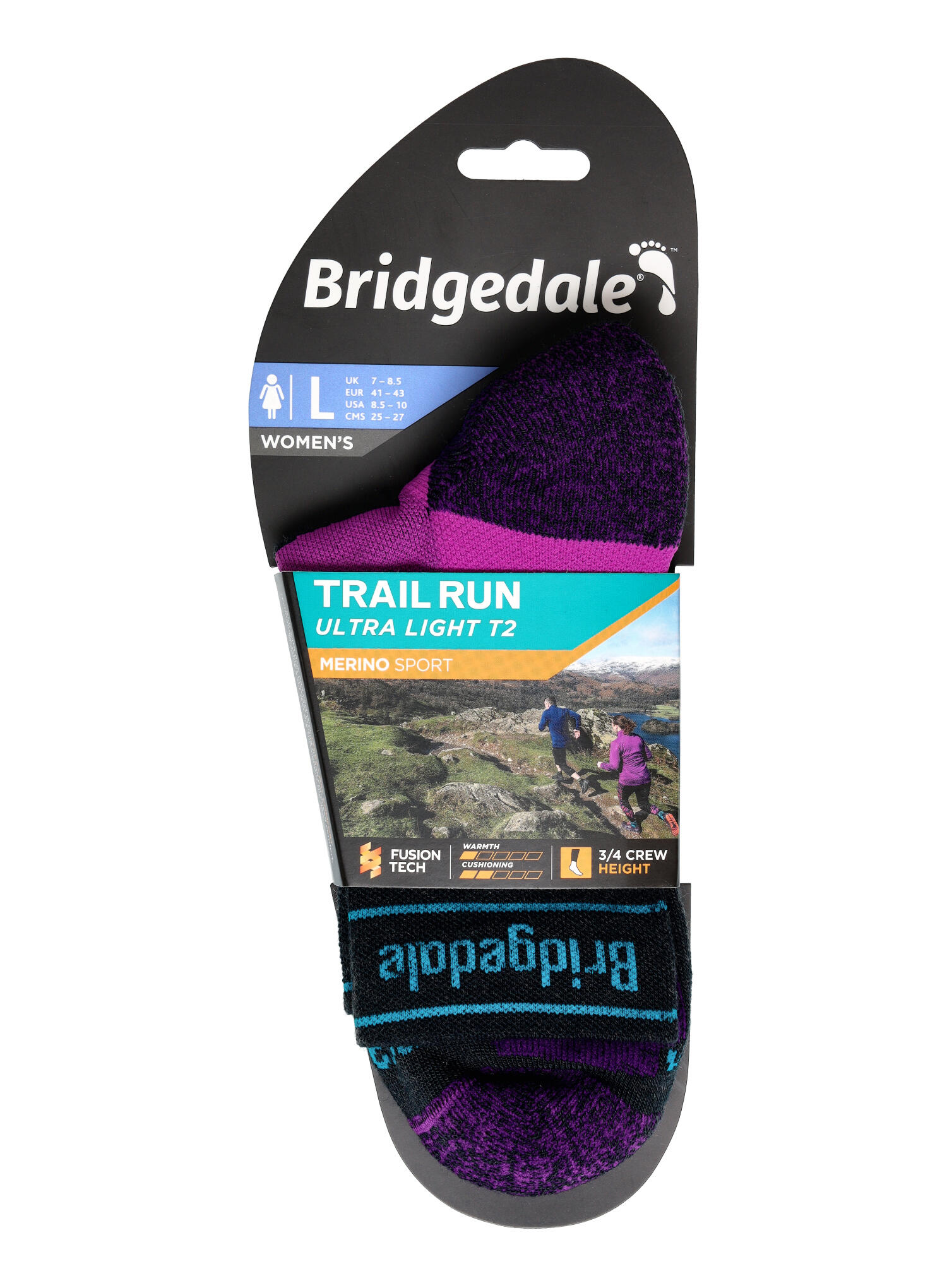 Bridgedale - Chaussettes de sport ultralégères en laine mérinos pour femmes 6/6