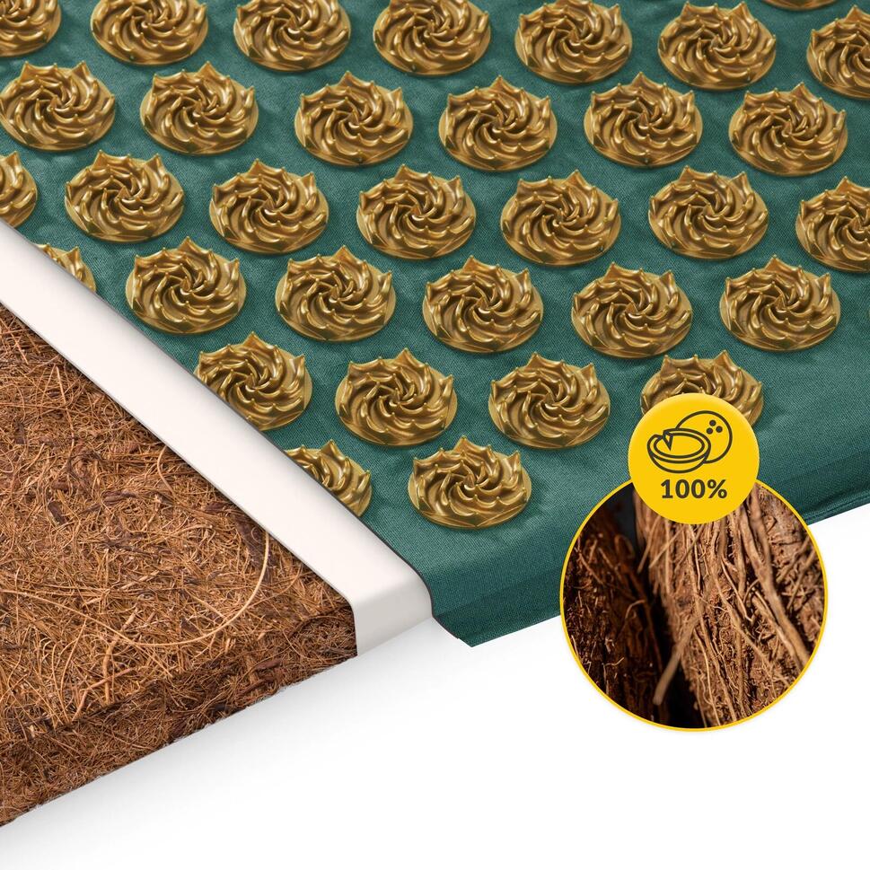 Duża mata do akupresury na ból pleców 4FIZJO ECO XL z poduszką